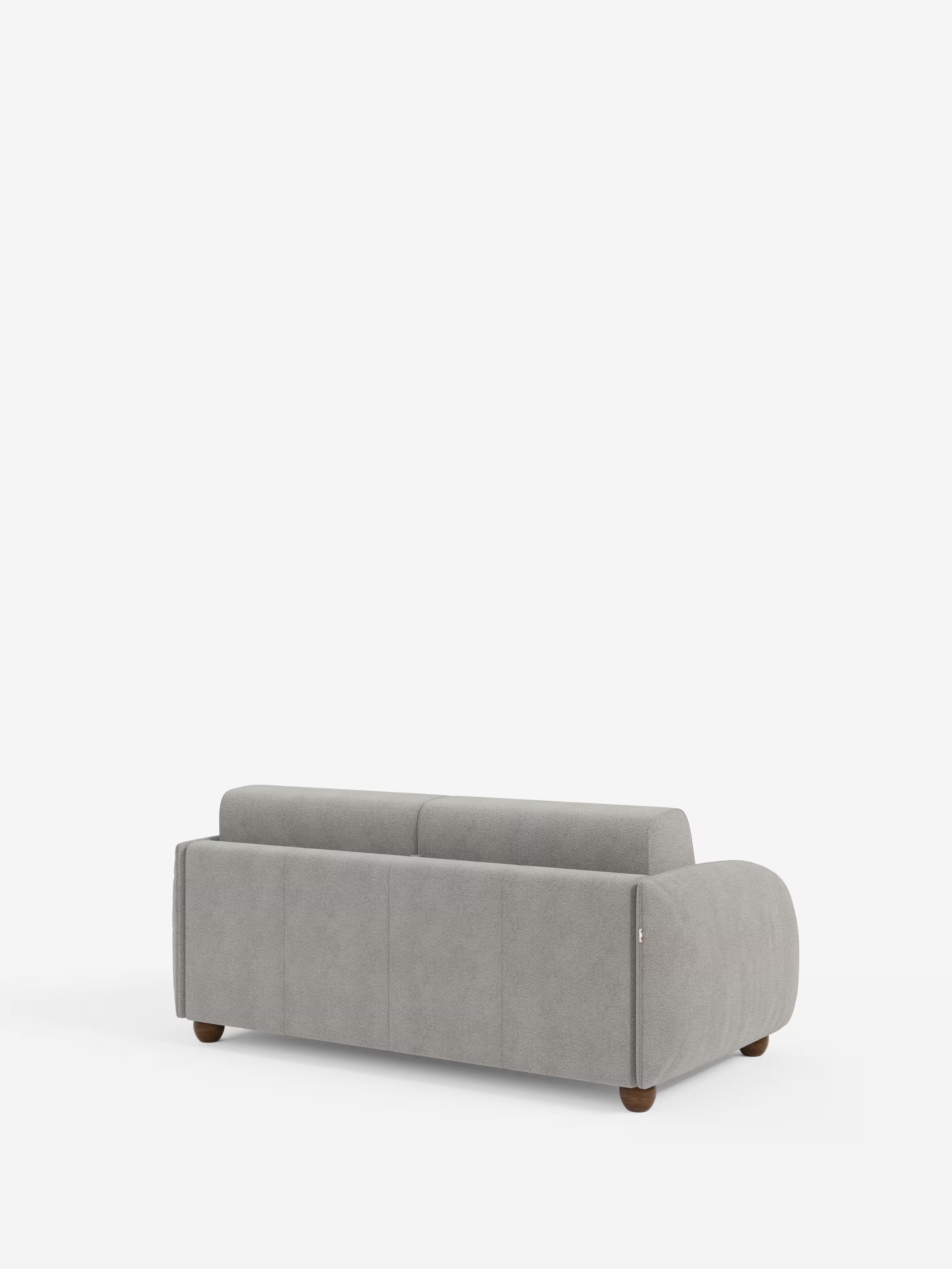 Giglio Divano letto con materasso alto 18 cm stile Japandi - 2 e 3 posti in bouclé beige impermeabile