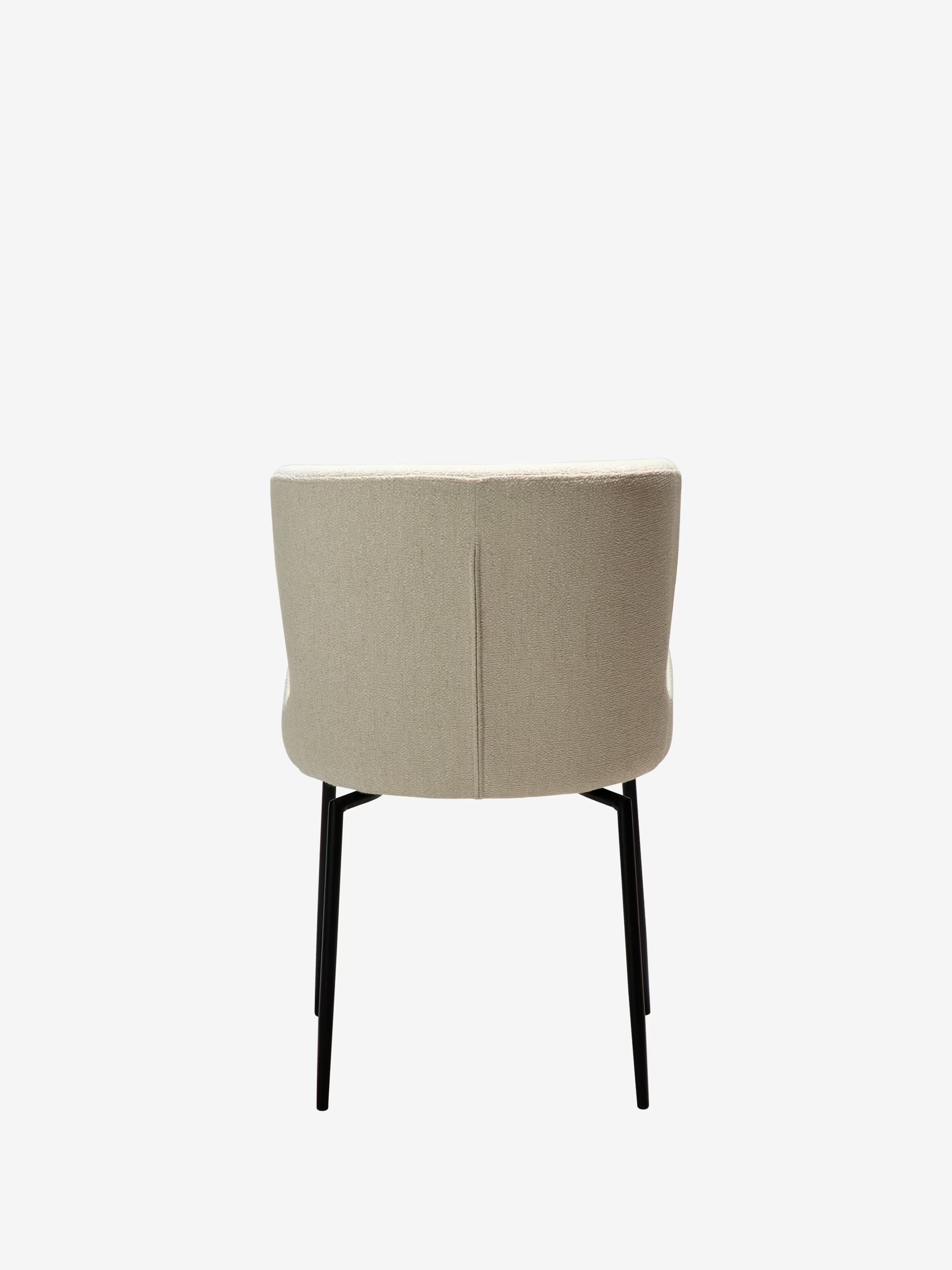 GLAM Chaise pivotante en tissu bouclé avec base en métal - design élégant et minimaliste
