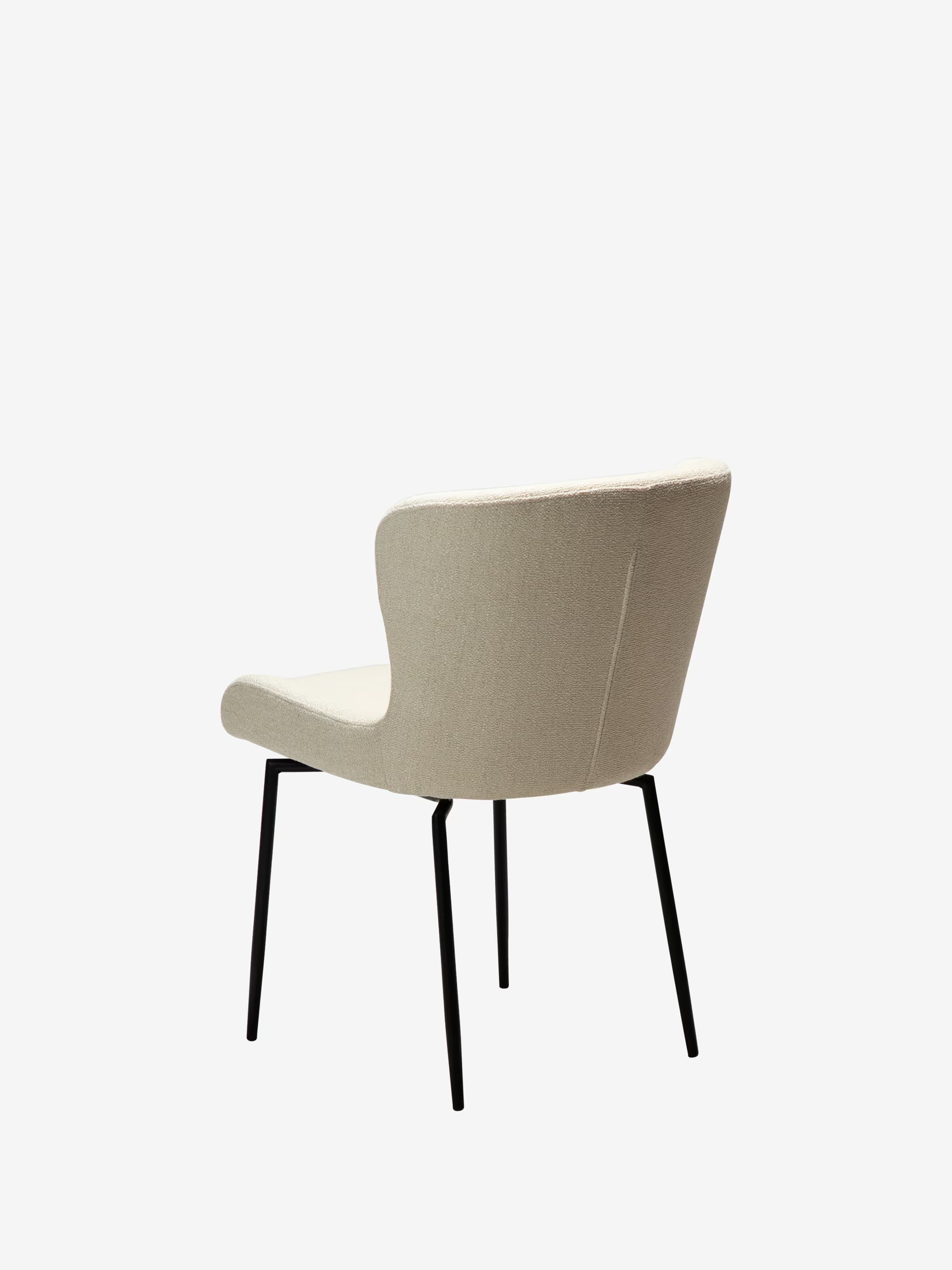 GLAM Chaise pivotante en tissu bouclé avec base en métal - design élégant et minimaliste