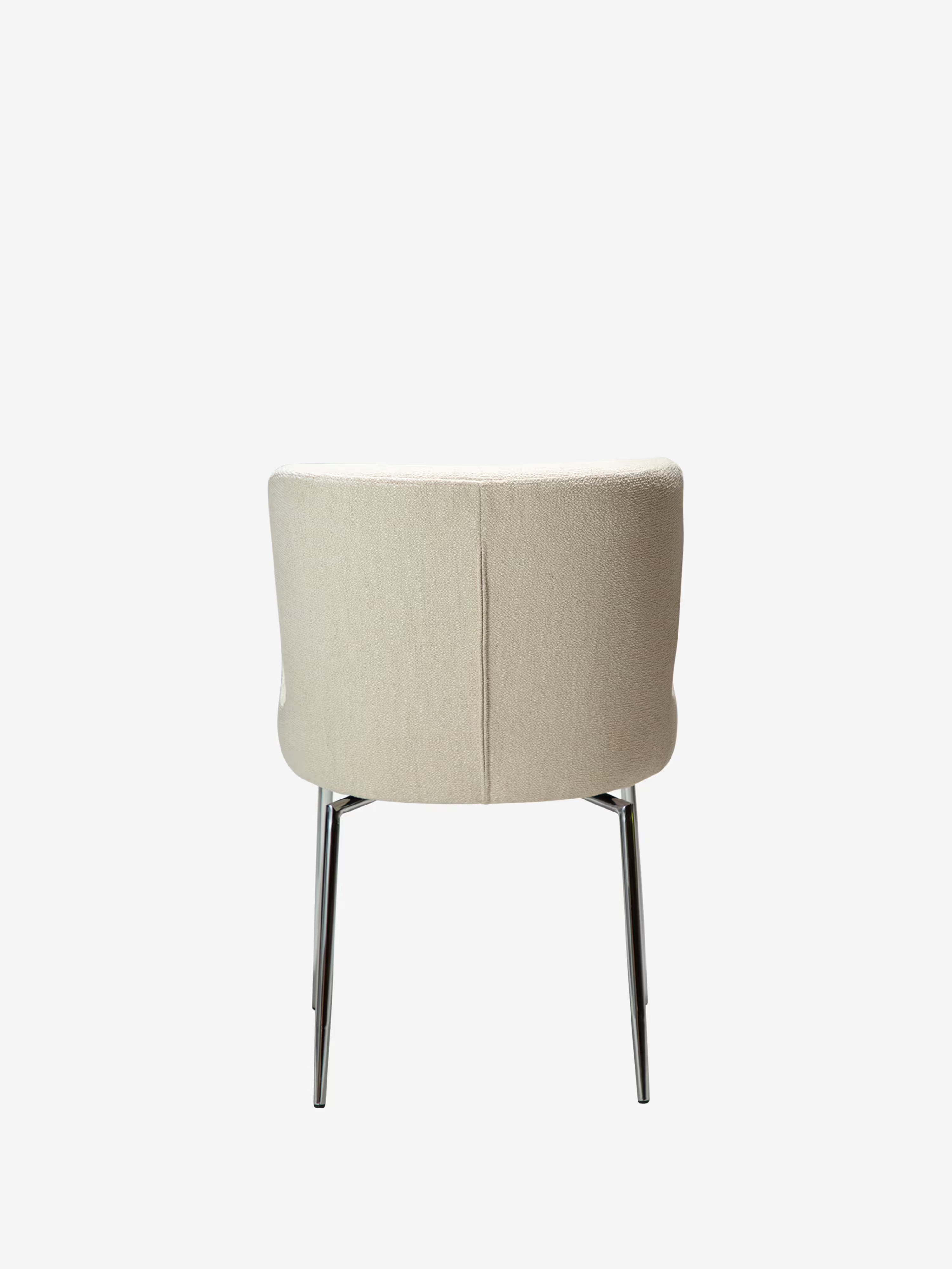 GLAM Chaise pivotante en tissu bouclé avec base en métal - design élégant et minimaliste