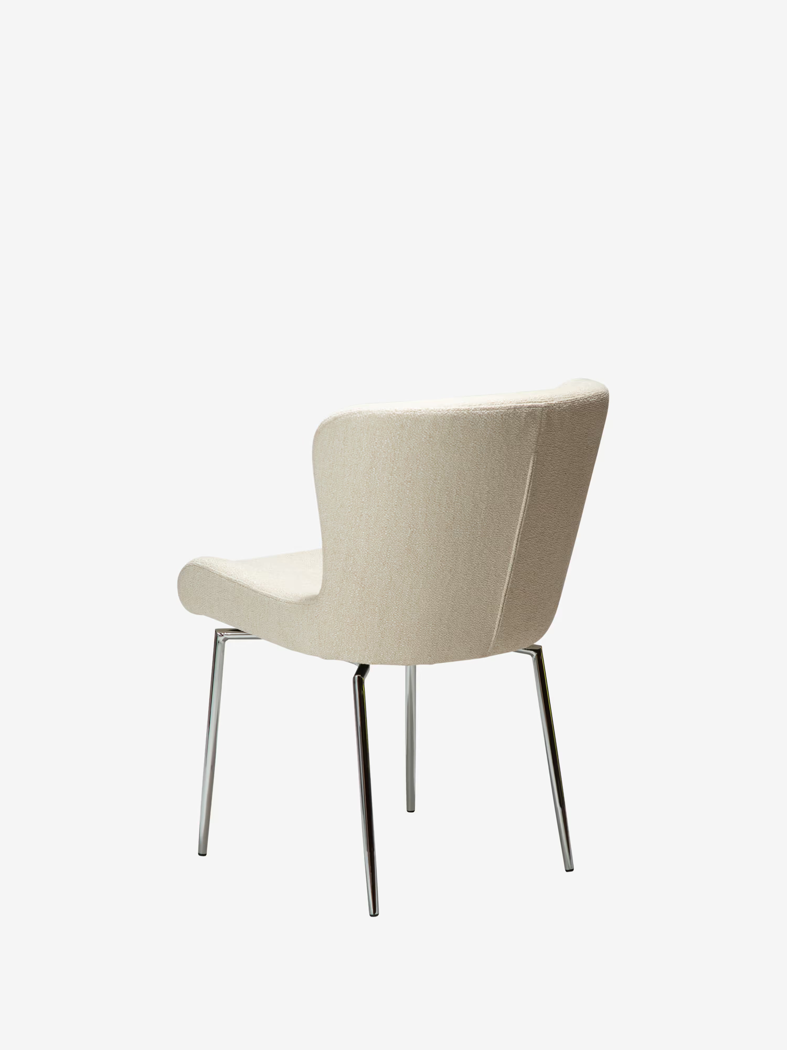 GLAM Chaise pivotante en tissu bouclé avec base en métal - design élégant et minimaliste