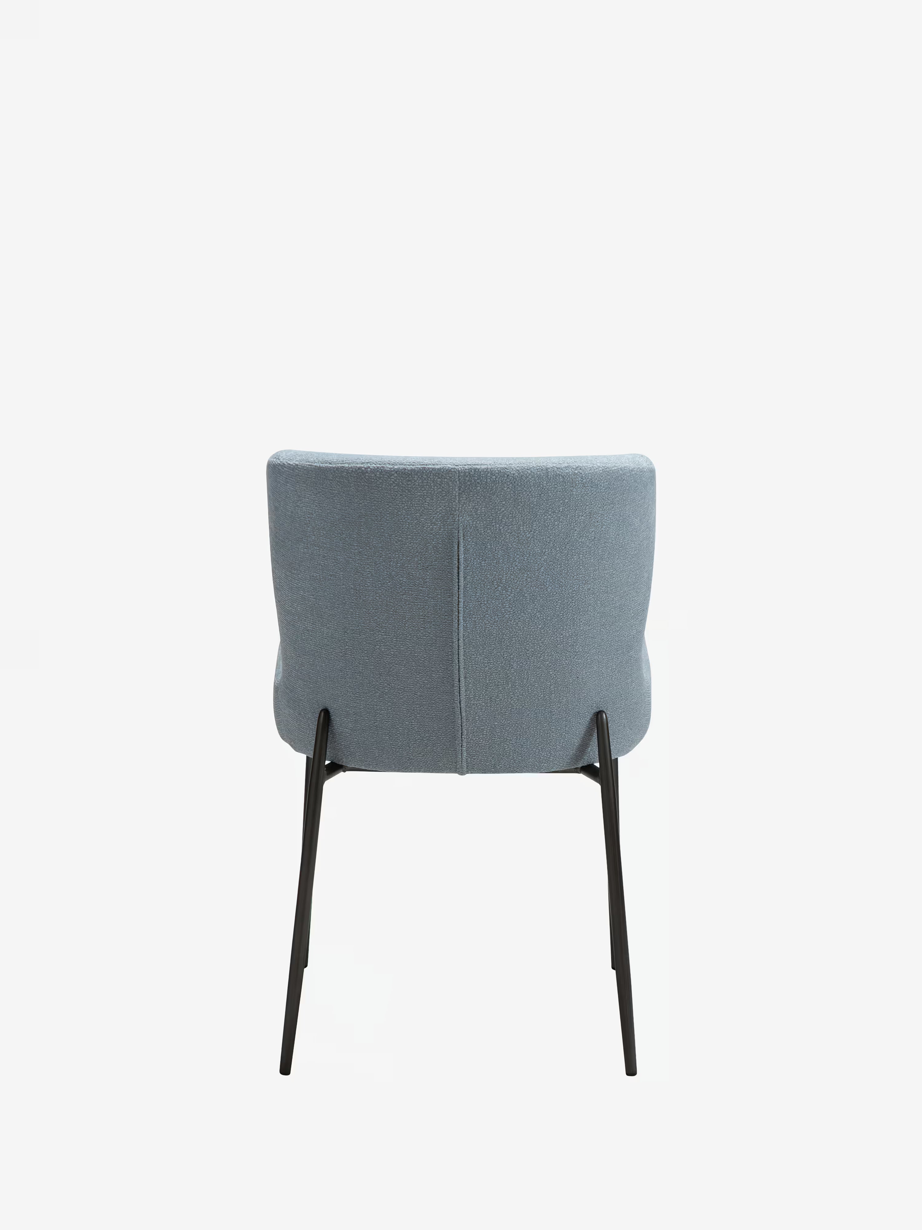 GLAM Chaise en tissu bouclé avec pieds en métal au caractère élégant