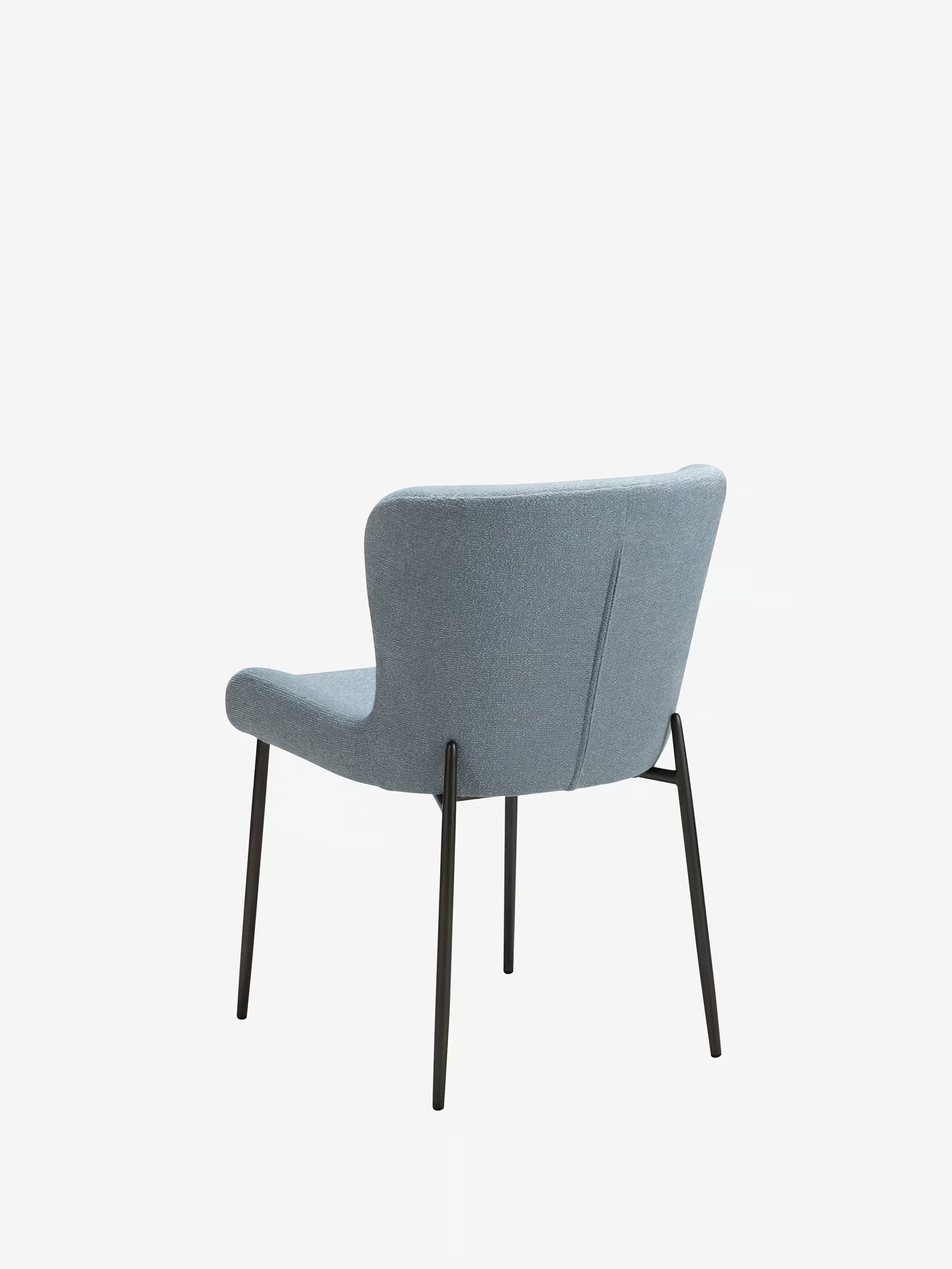 GLAM Chaise en tissu bouclé avec pieds en métal au caractère élégant