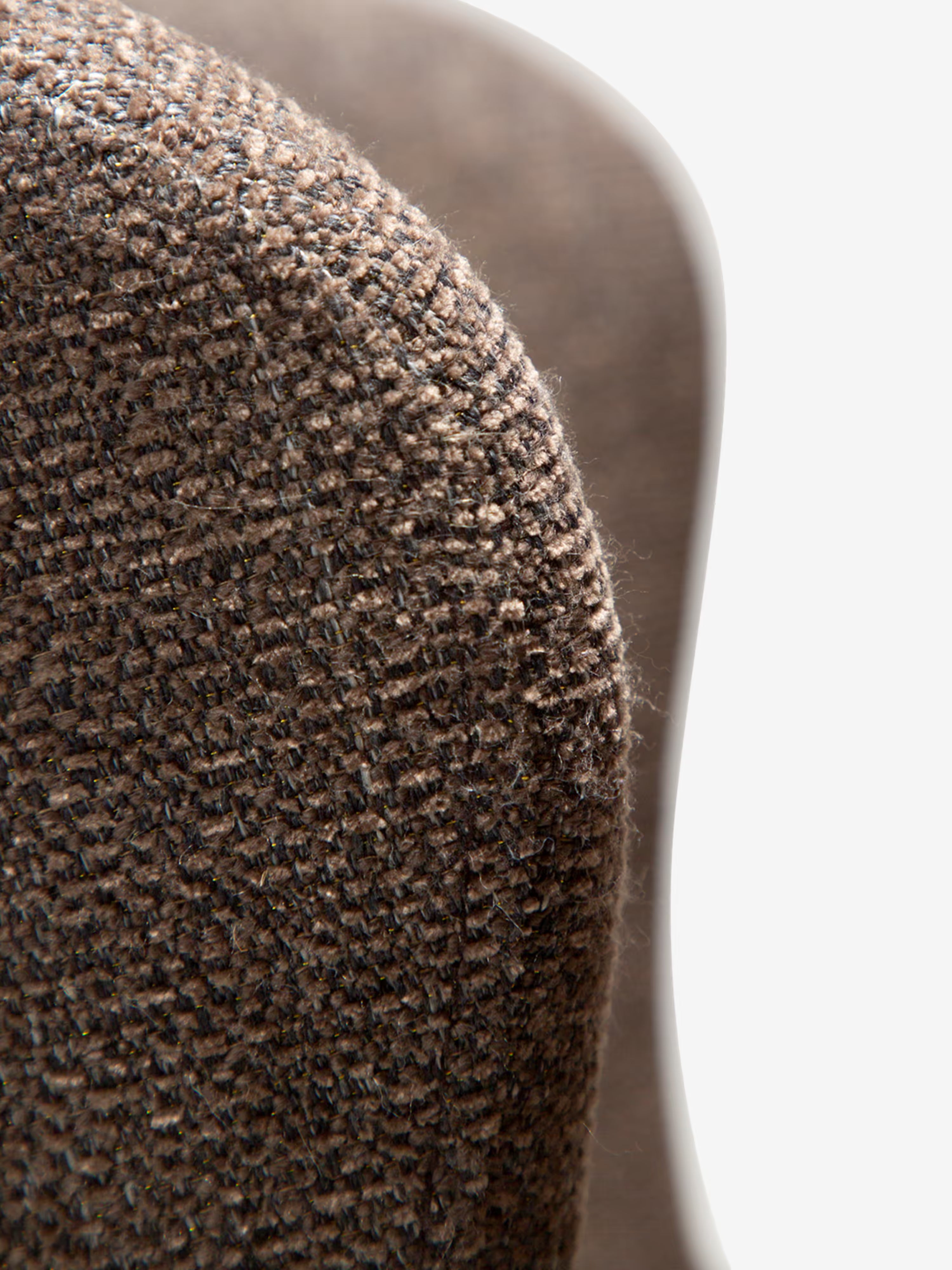 GLAM Chaise pivotante en tissu bouclé avec base en métal - design élégant et minimaliste