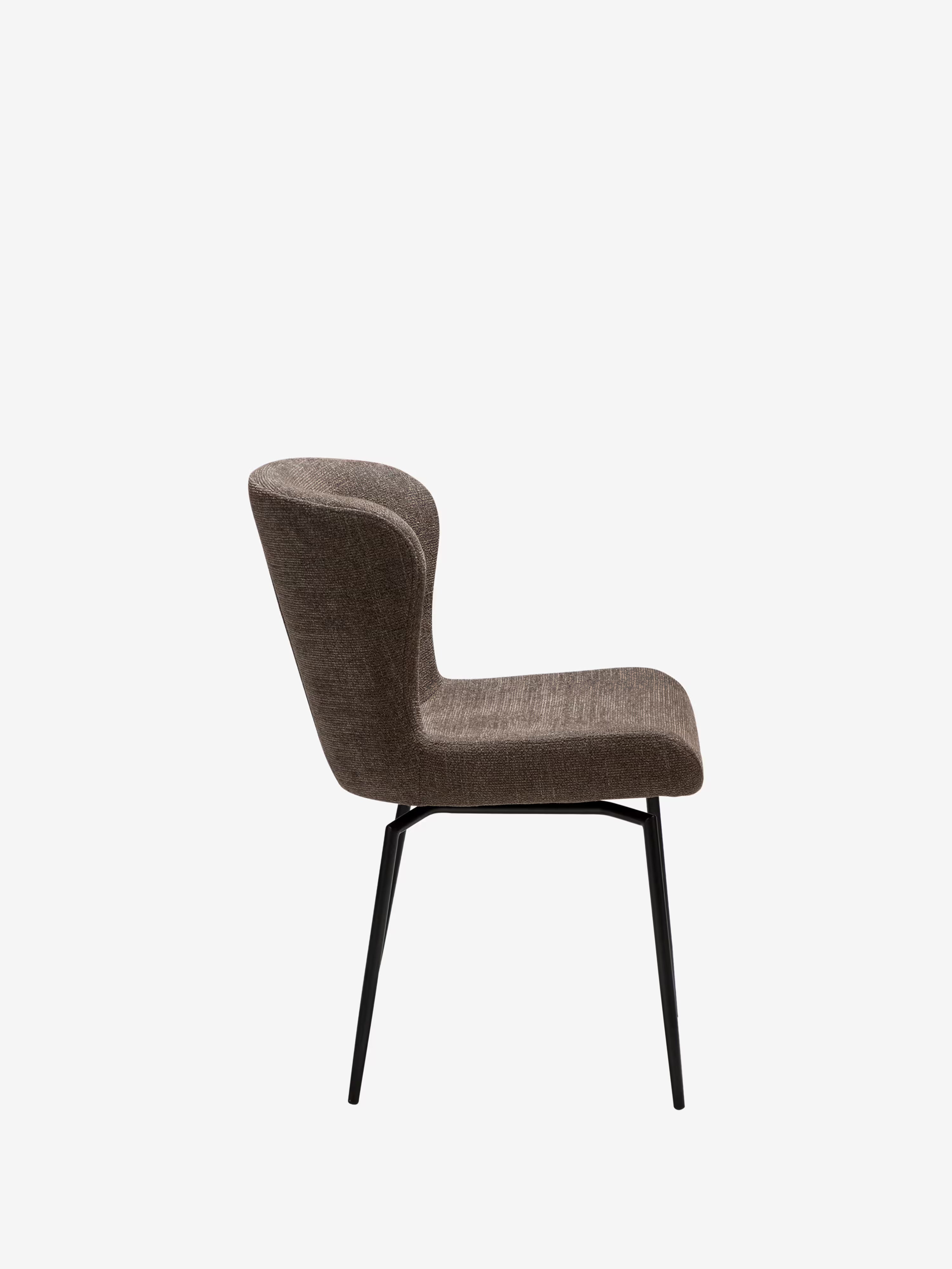 GLAM Chaise pivotante en tissu bouclé avec base en métal - design élégant et minimaliste