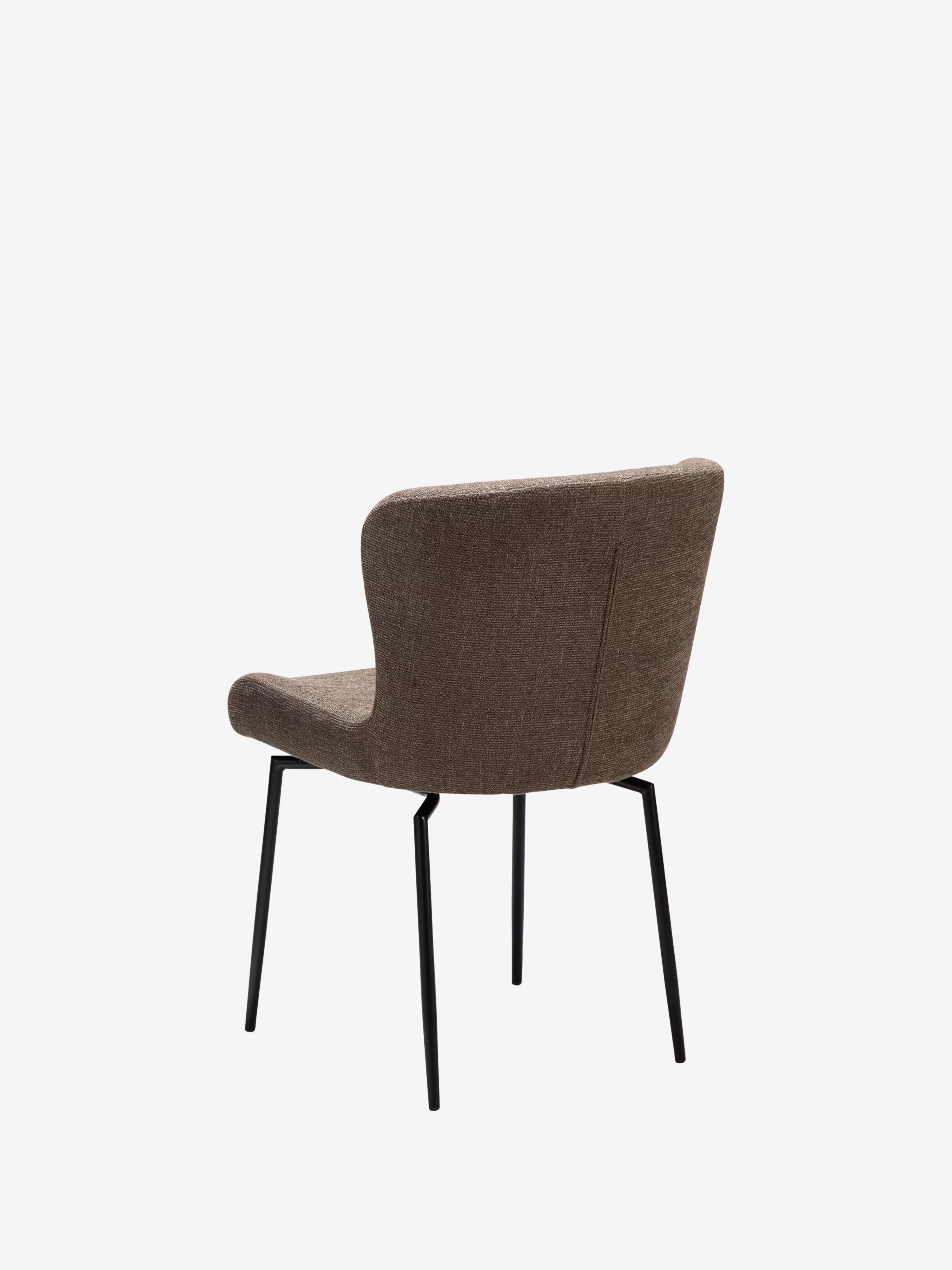 GLAM Chaise pivotante en tissu bouclé avec base en métal - design élégant et minimaliste