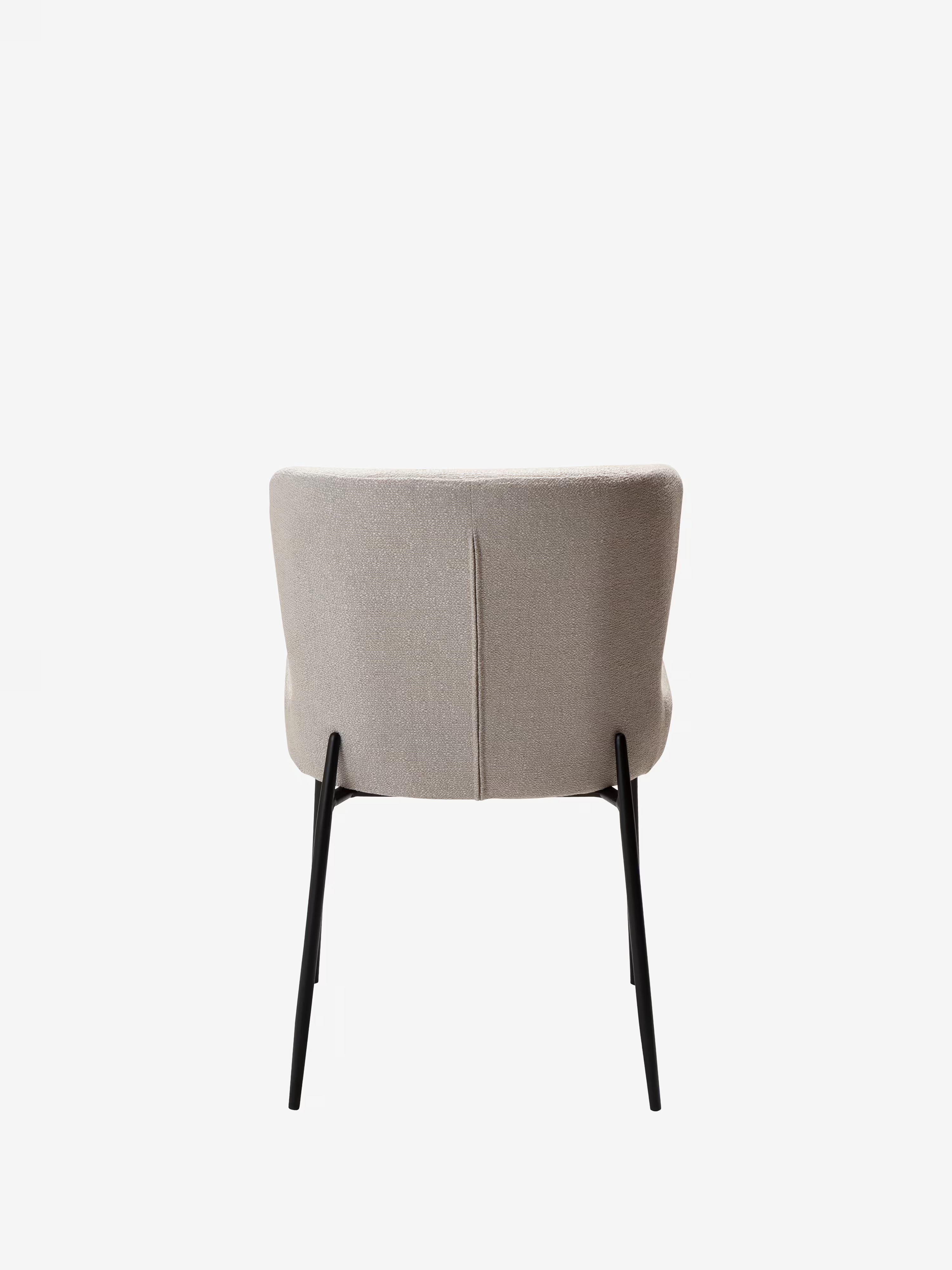 GLAM Chaise en tissu bouclé avec pieds en métal au caractère élégant