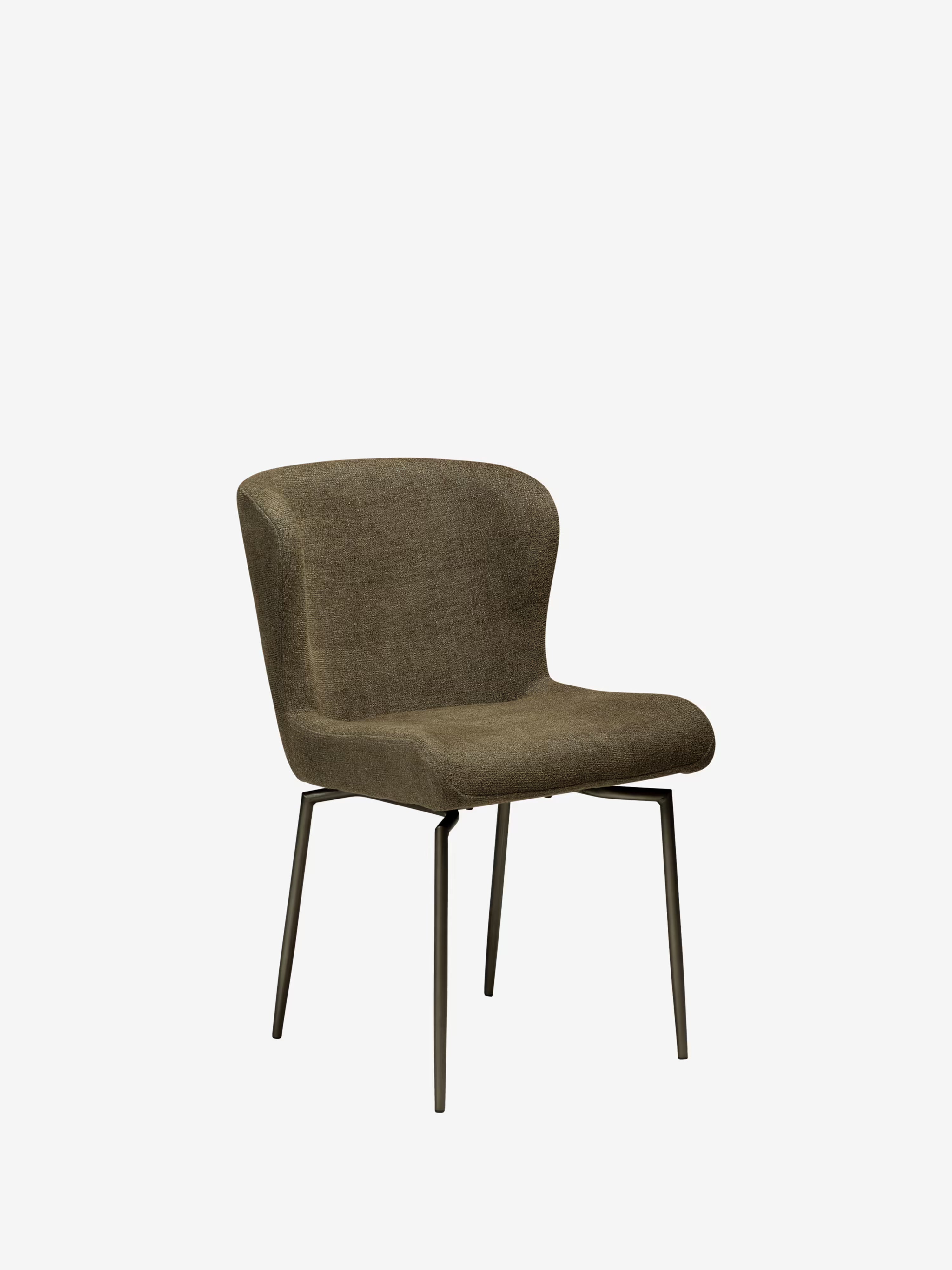 GLAM Chaise pivotante en tissu bouclé avec base en métal - design élégant et minimaliste
