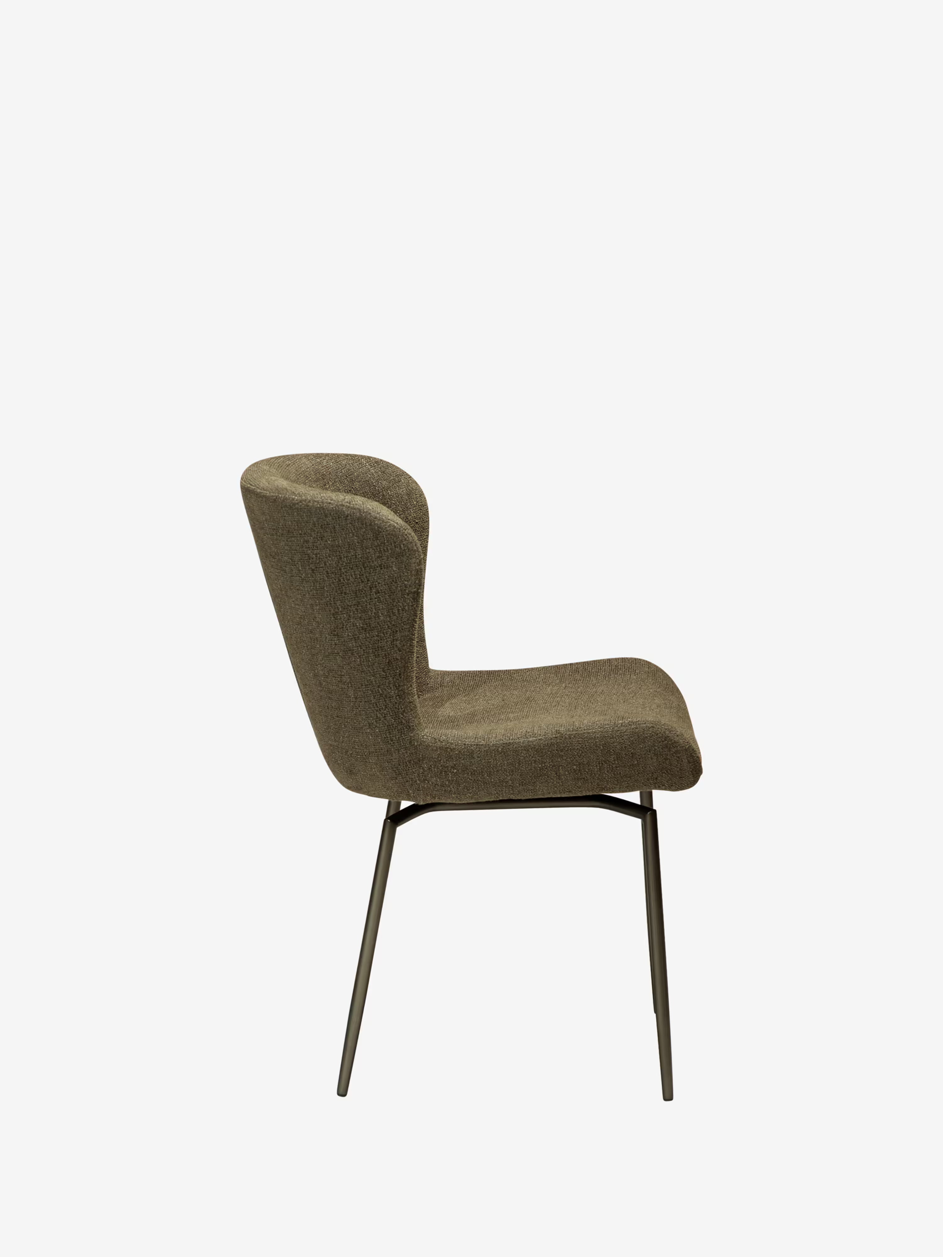 GLAM Chaise pivotante en tissu bouclé avec base en métal - design élégant et minimaliste