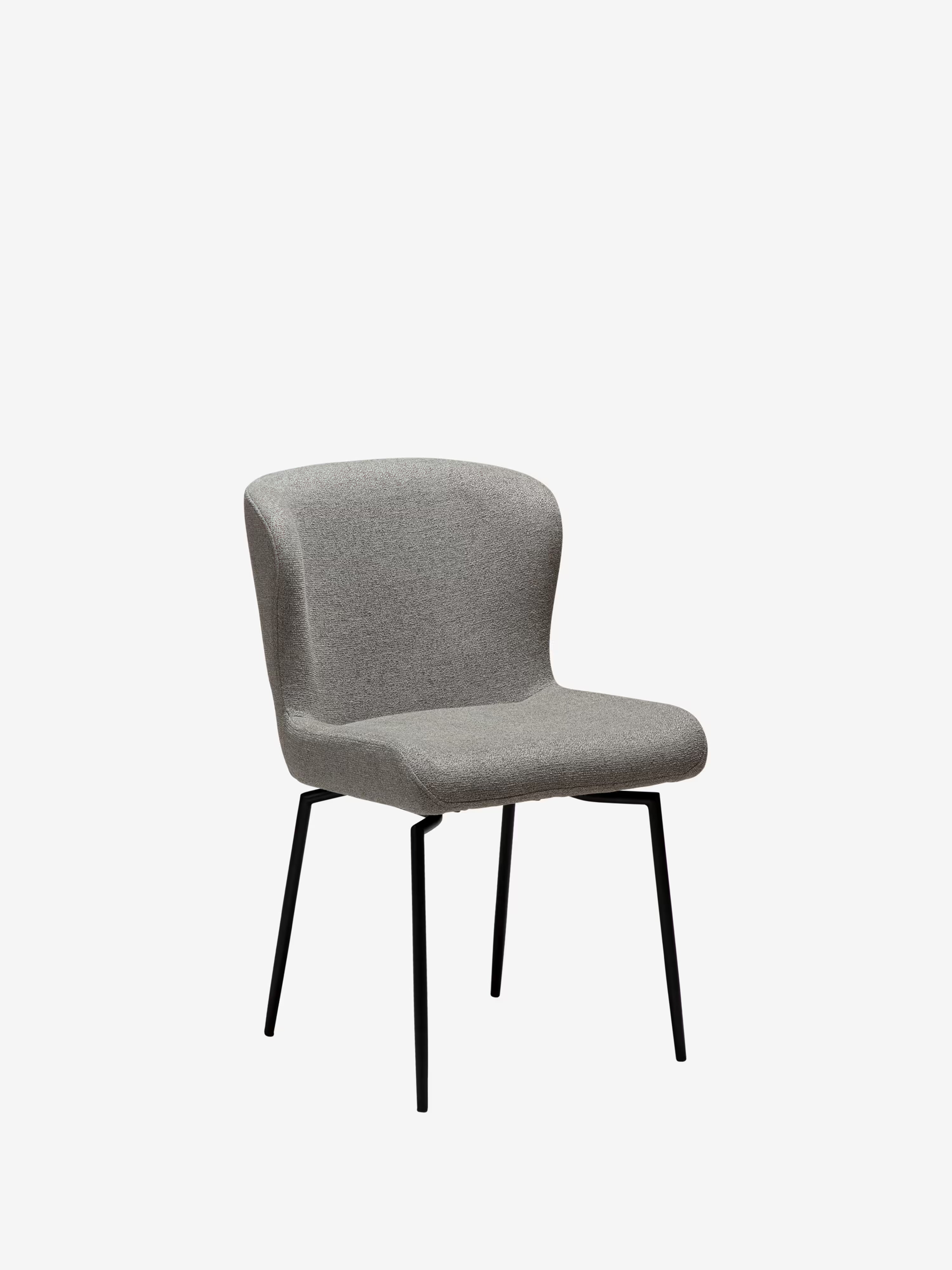 GLAM Swivel armchair in bouclé fabric with metal base - elegant and minimal design