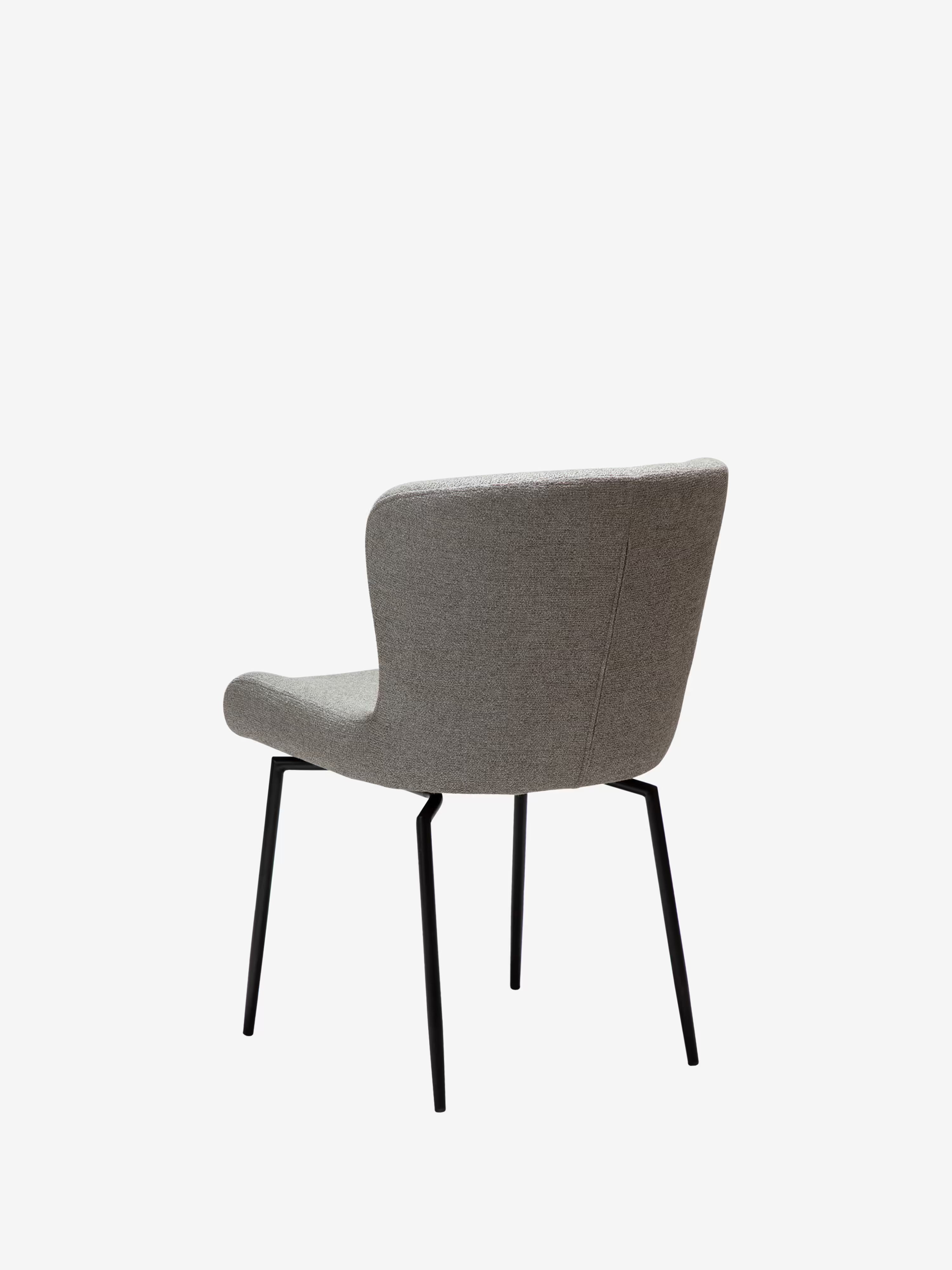 GLAM Chaise pivotante en tissu bouclé avec base en métal - design élégant et minimaliste