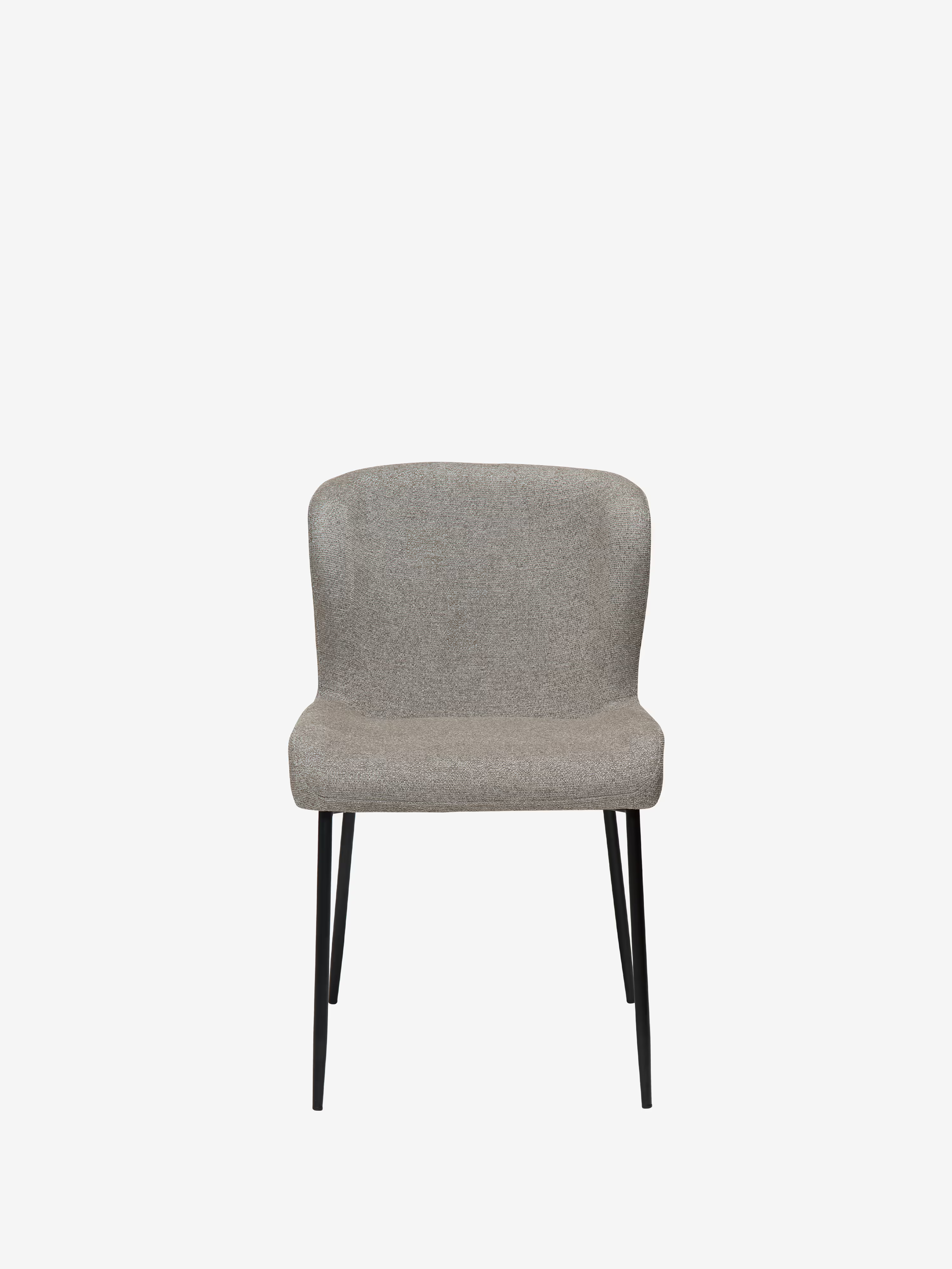 GLAM Chaise en tissu bouclé avec pieds en métal au caractère élégant
