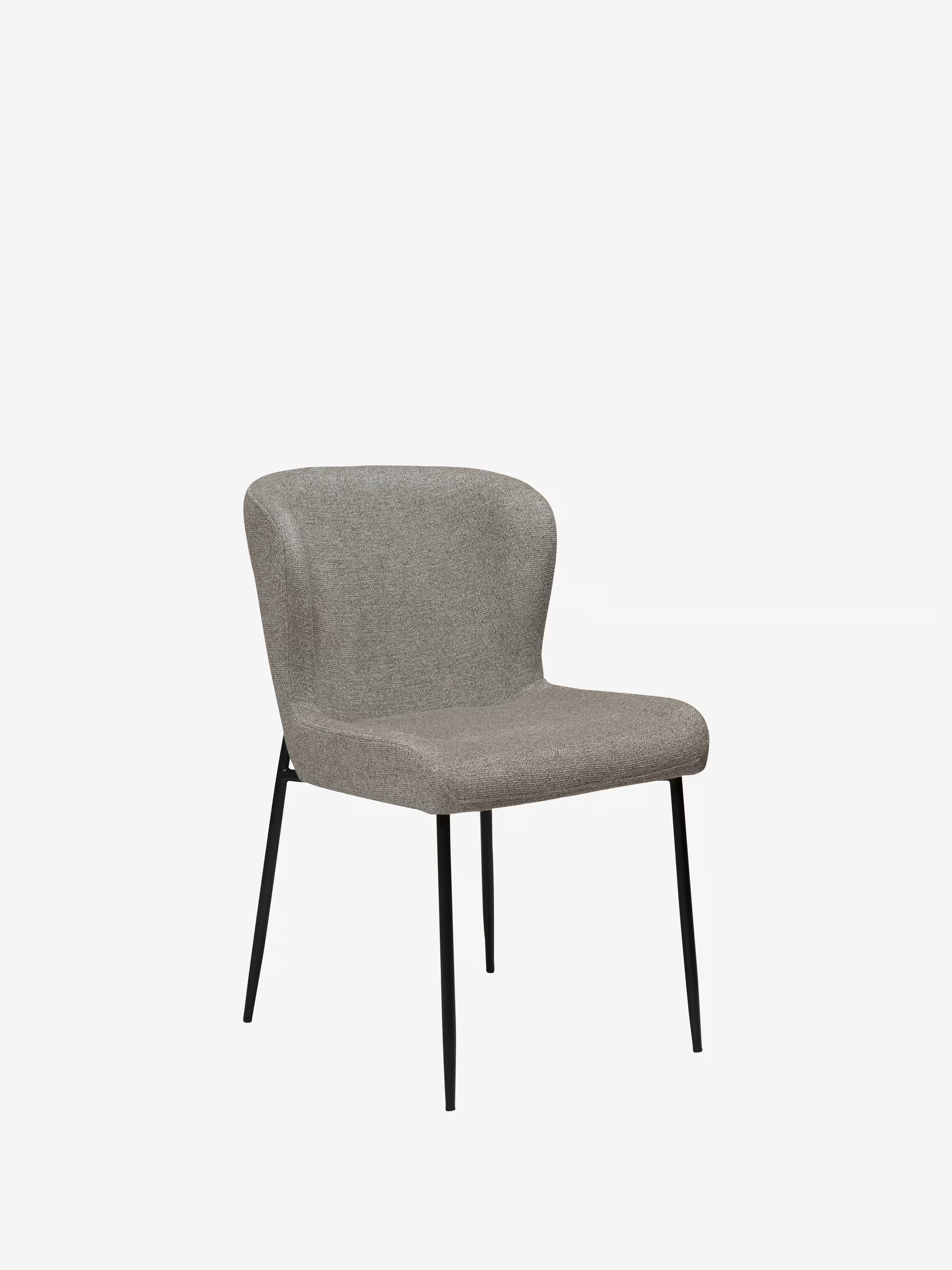 GLAM Chaise en tissu bouclé avec pieds en métal au caractère élégant