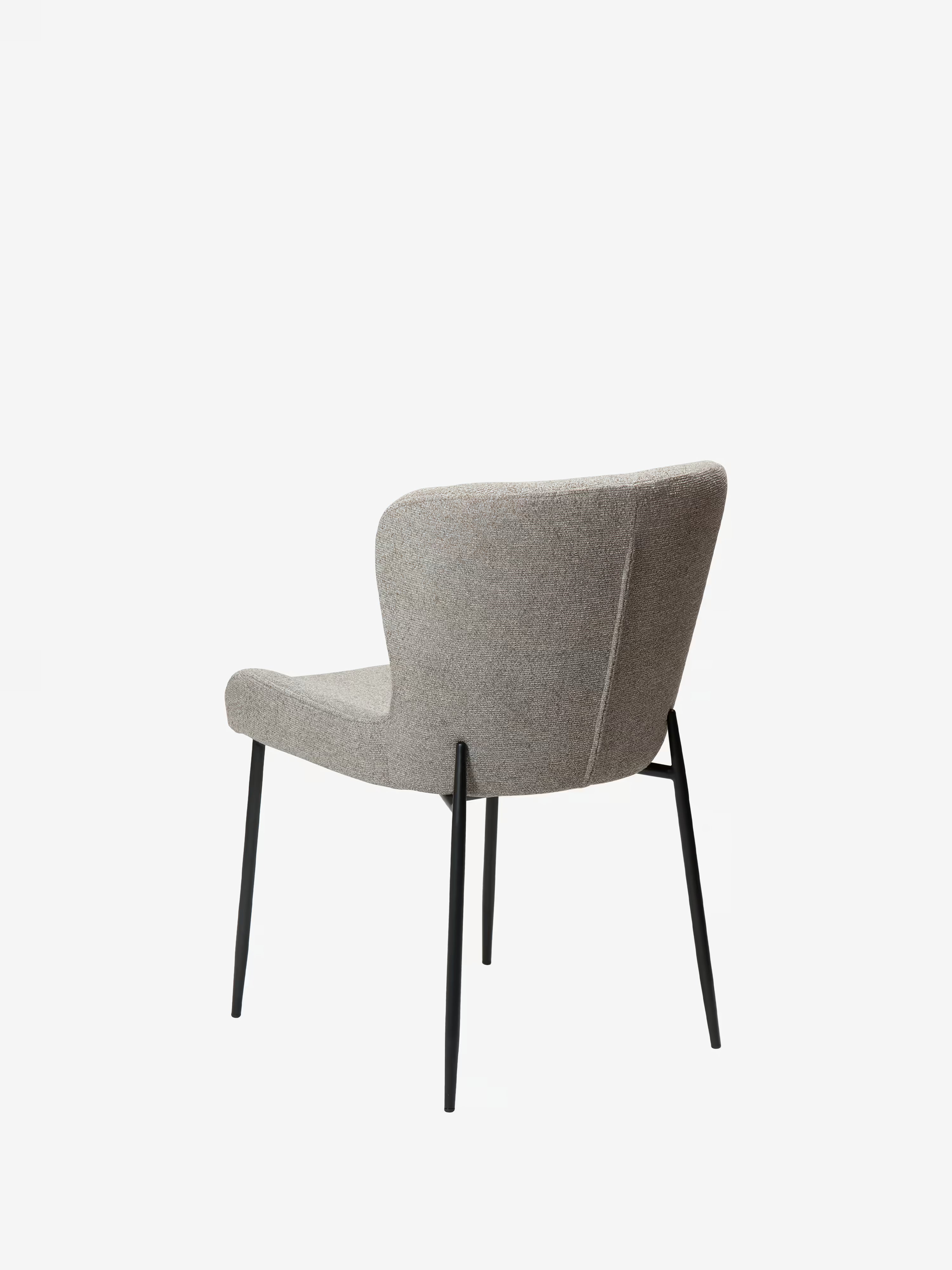 GLAM Chaise en tissu bouclé avec pieds en métal au caractère élégant