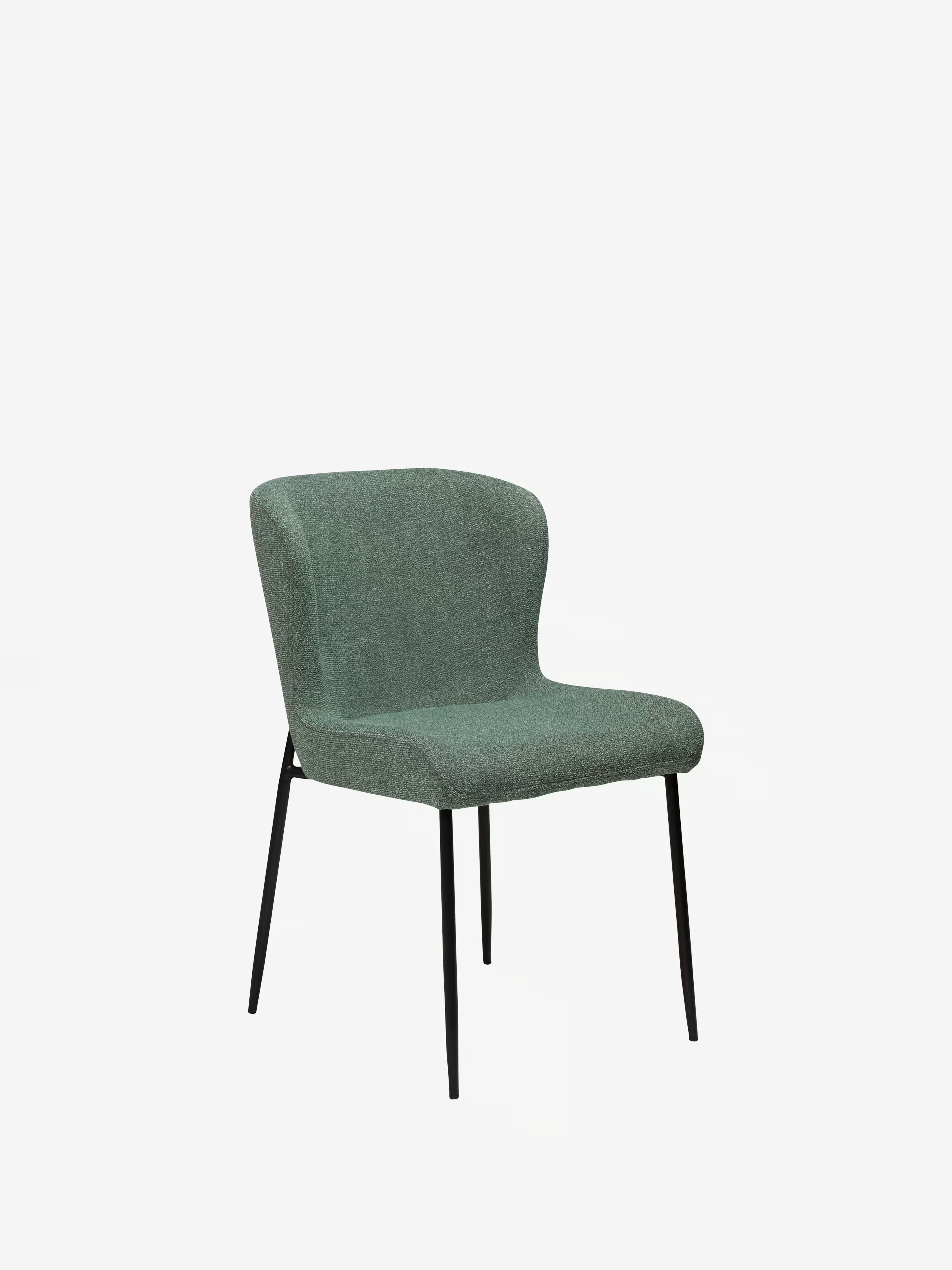 GLAM Chaise en tissu bouclé avec pieds en métal au caractère élégant