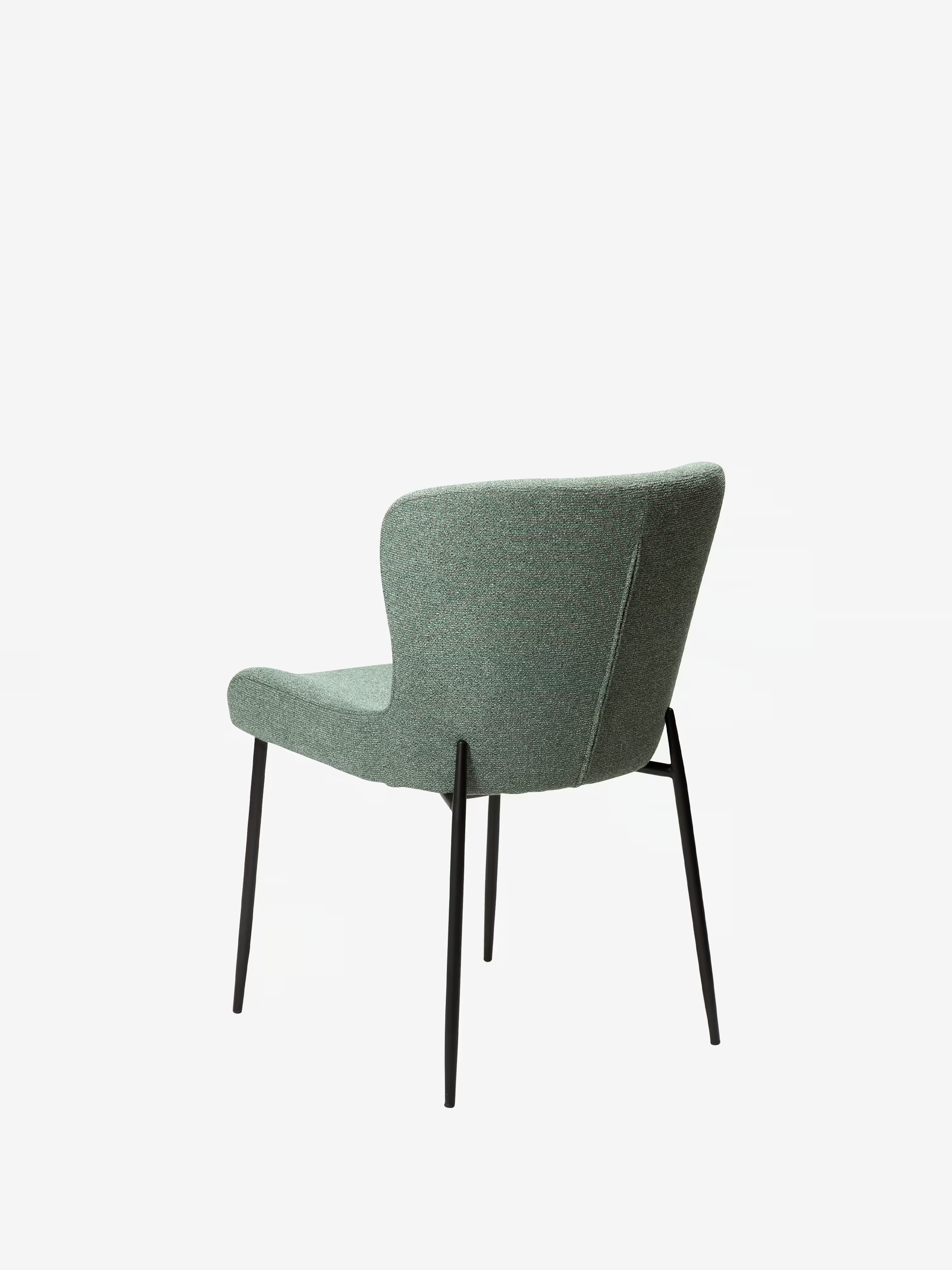 GLAM Chaise en tissu bouclé avec pieds en métal au caractère élégant