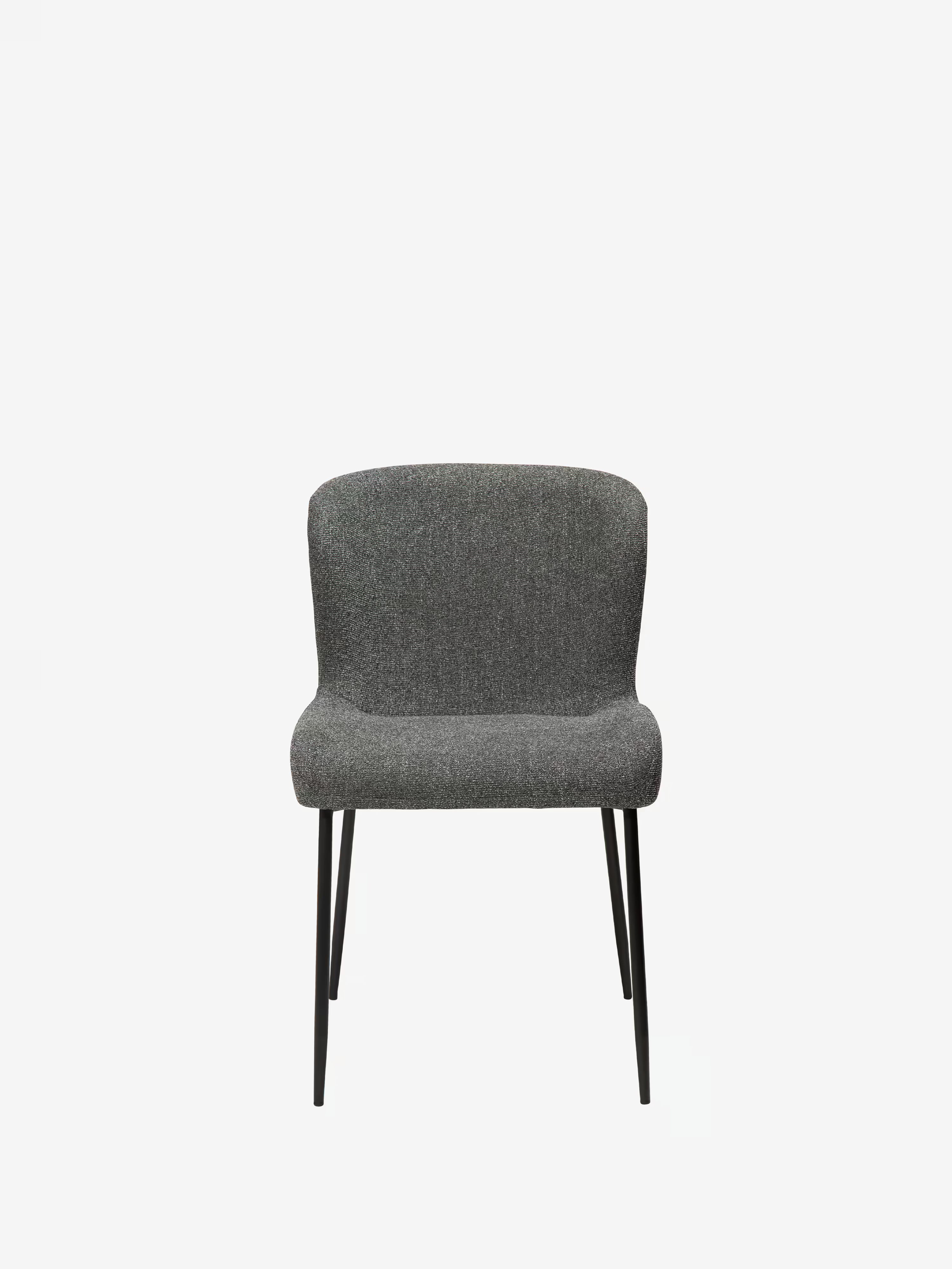 GLAM Chaise en tissu bouclé avec pieds en métal au caractère élégant