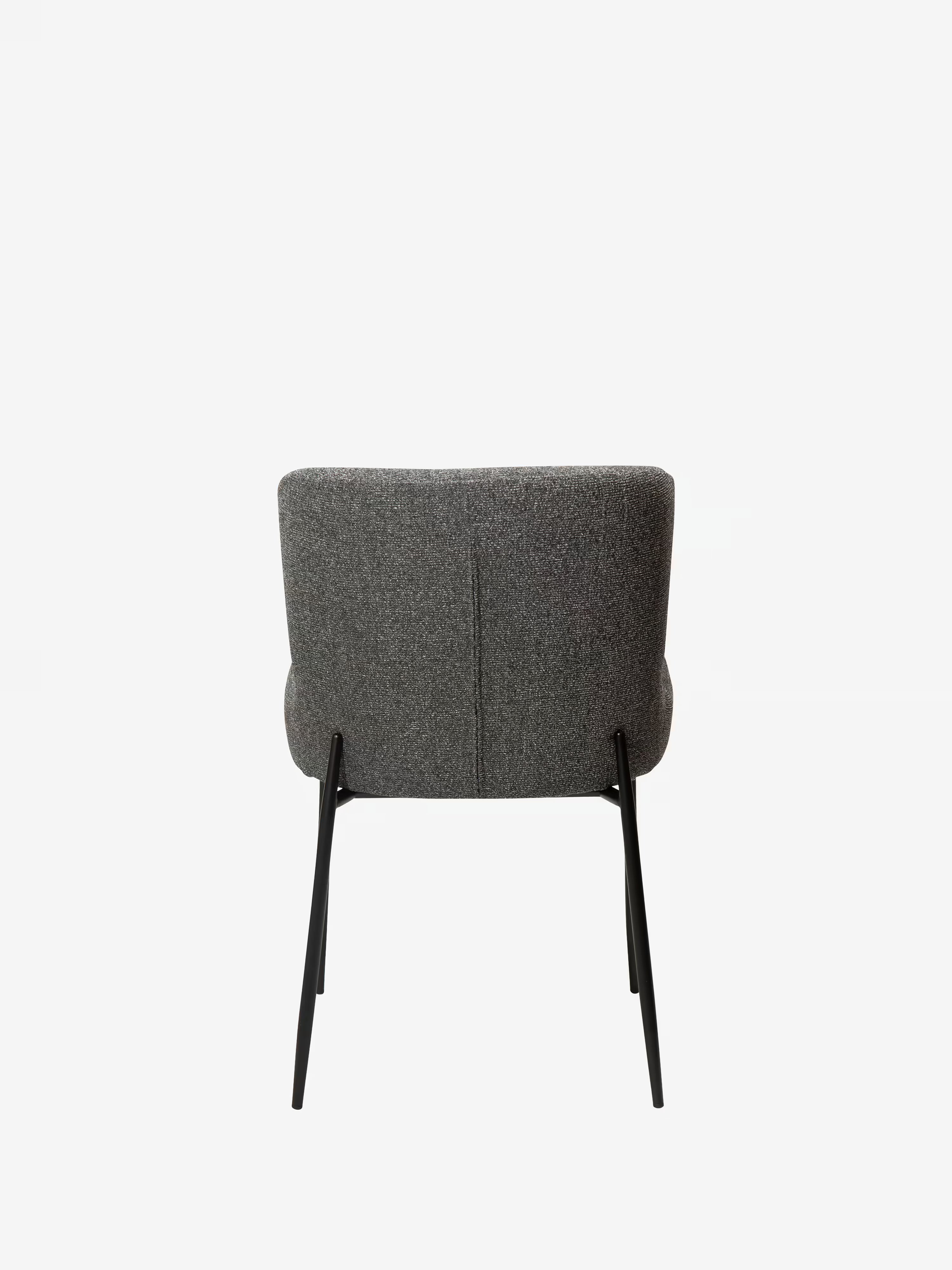 GLAM Chaise en tissu bouclé avec pieds en métal au caractère élégant
