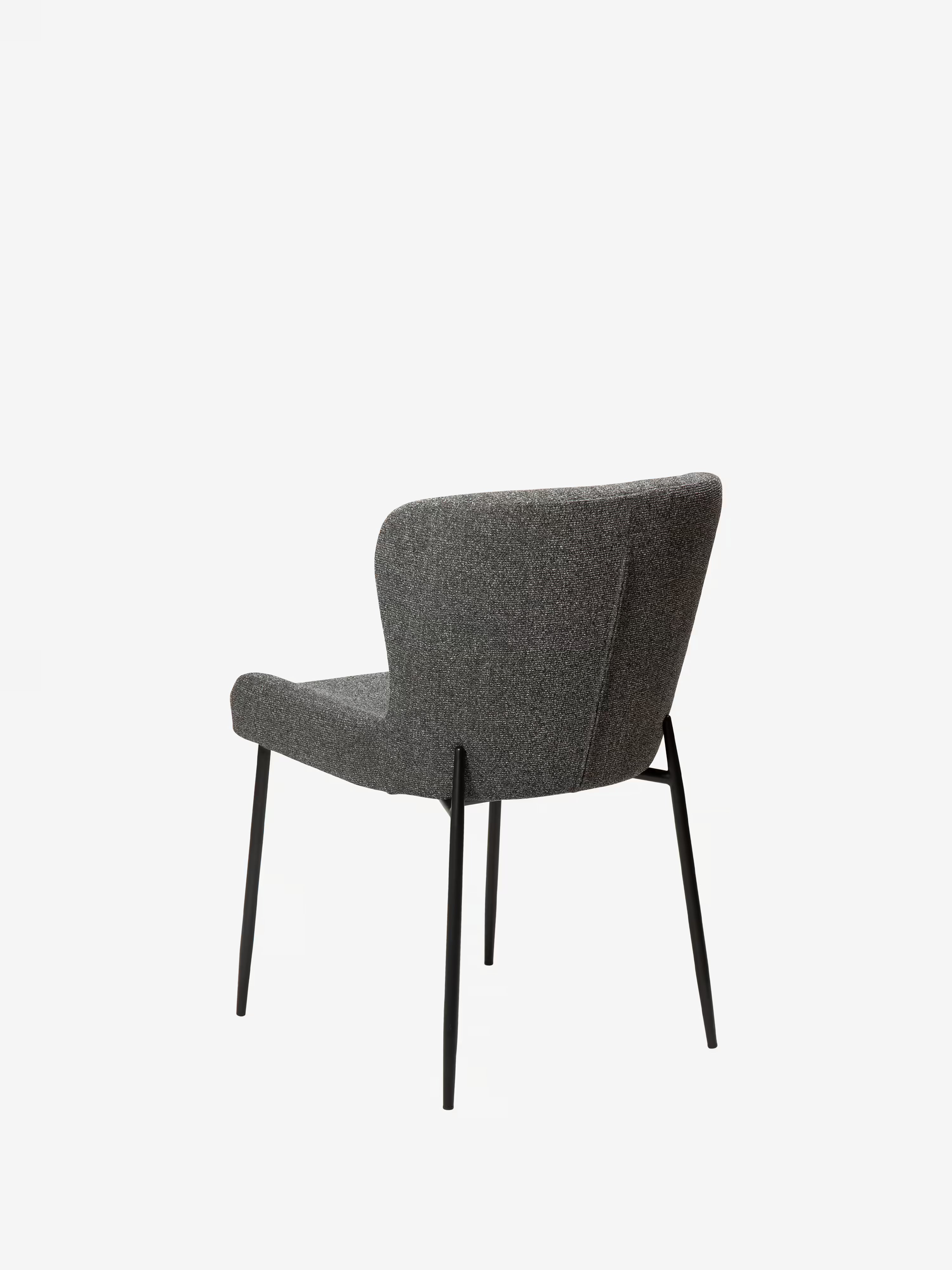 GLAM Chaise en tissu bouclé avec pieds en métal au caractère élégant