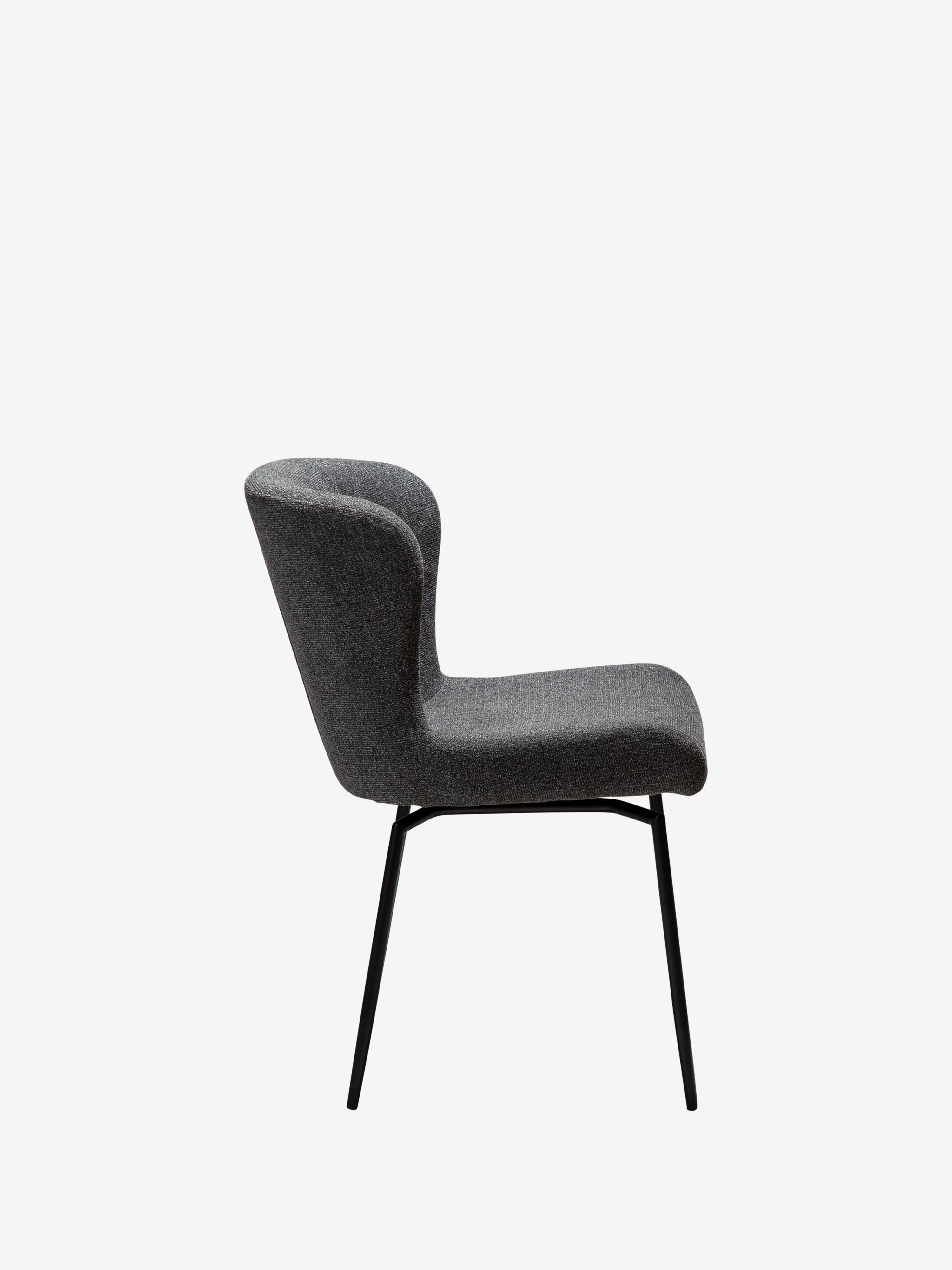 GLAM Chaise pivotante en tissu bouclé avec base en métal - design élégant et minimaliste