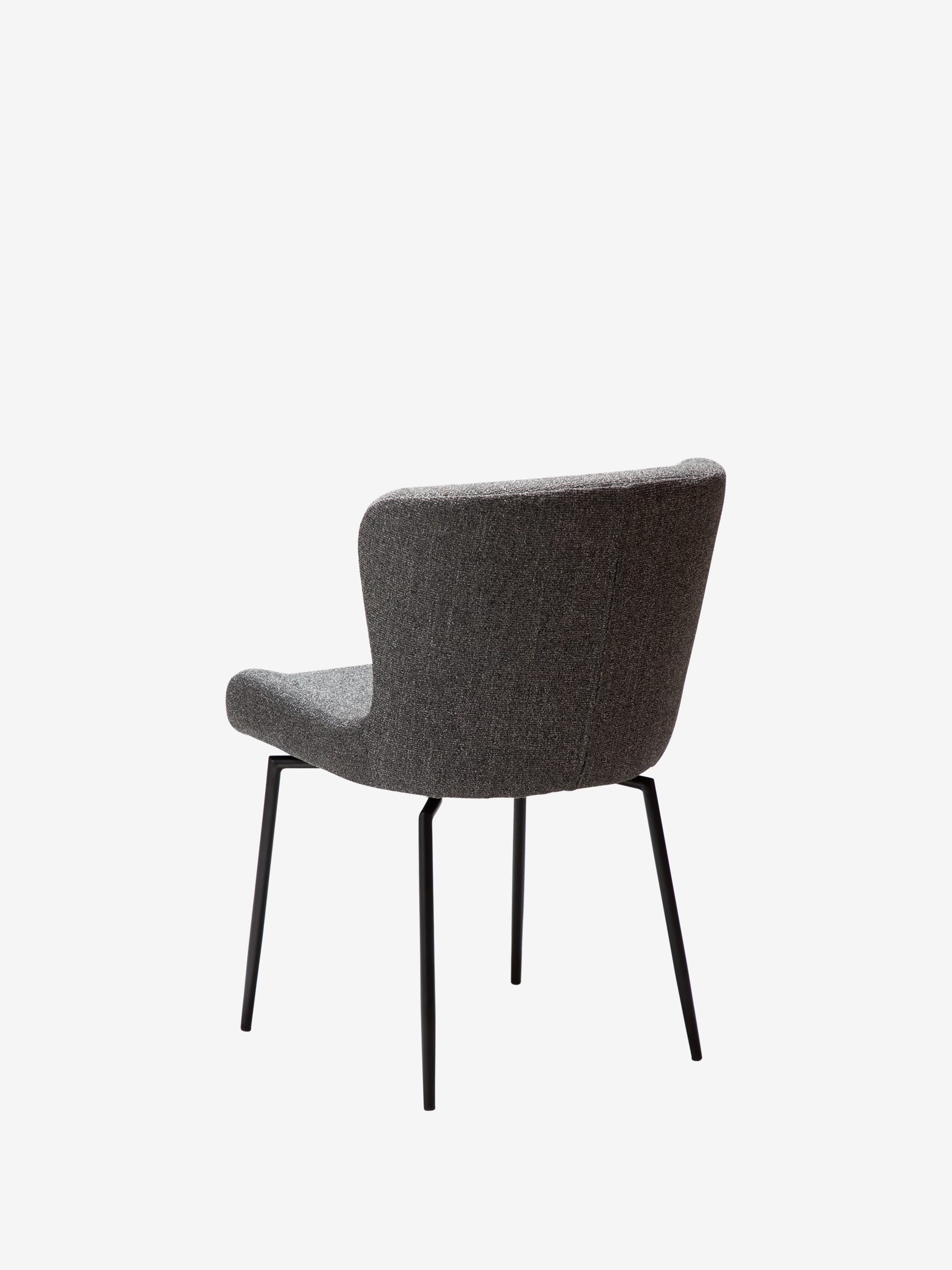 GLAM Chaise pivotante en tissu bouclé avec base en métal - design élégant et minimaliste
