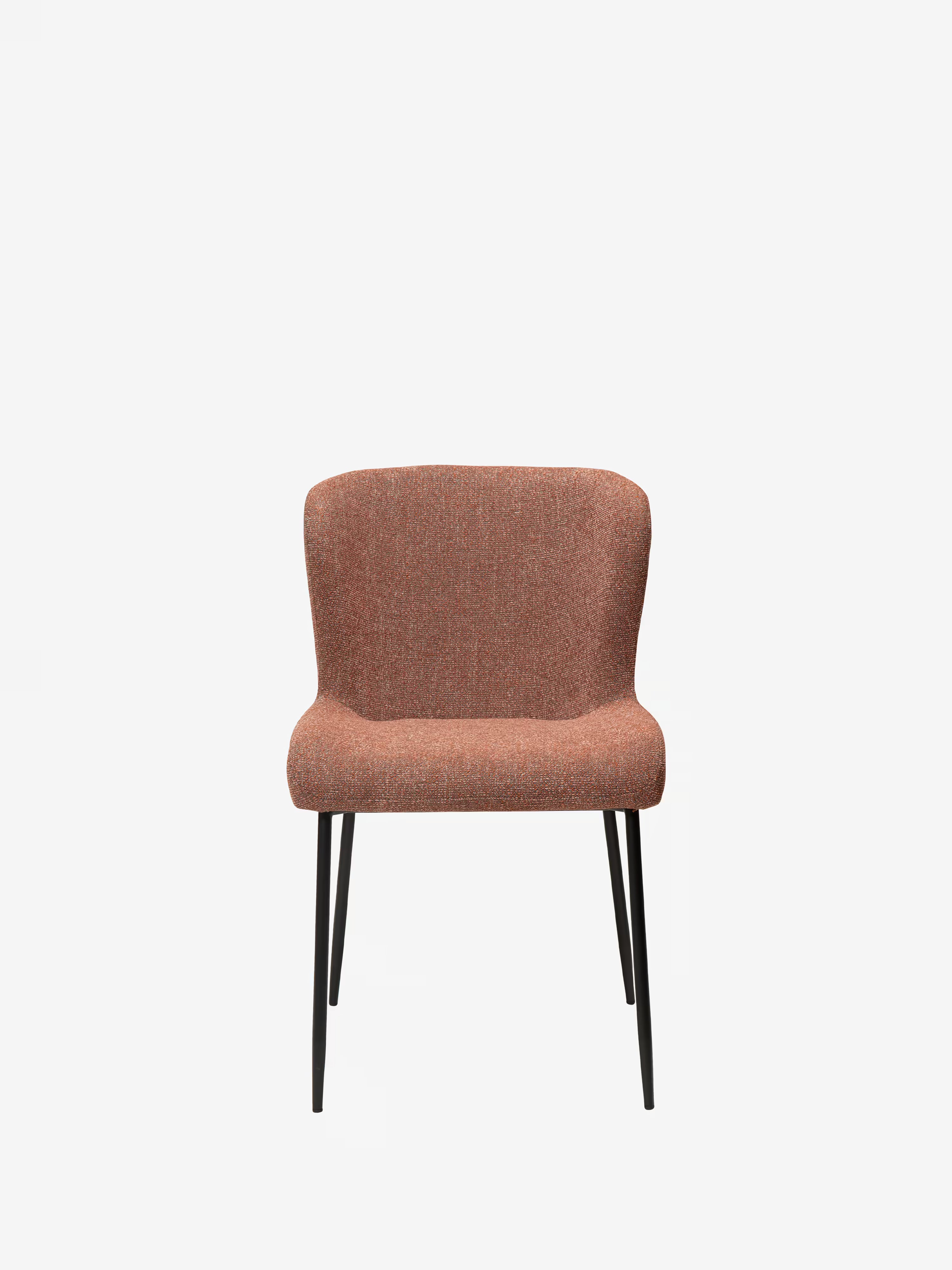 GLAM Chaise en tissu bouclé avec pieds en métal au caractère élégant
