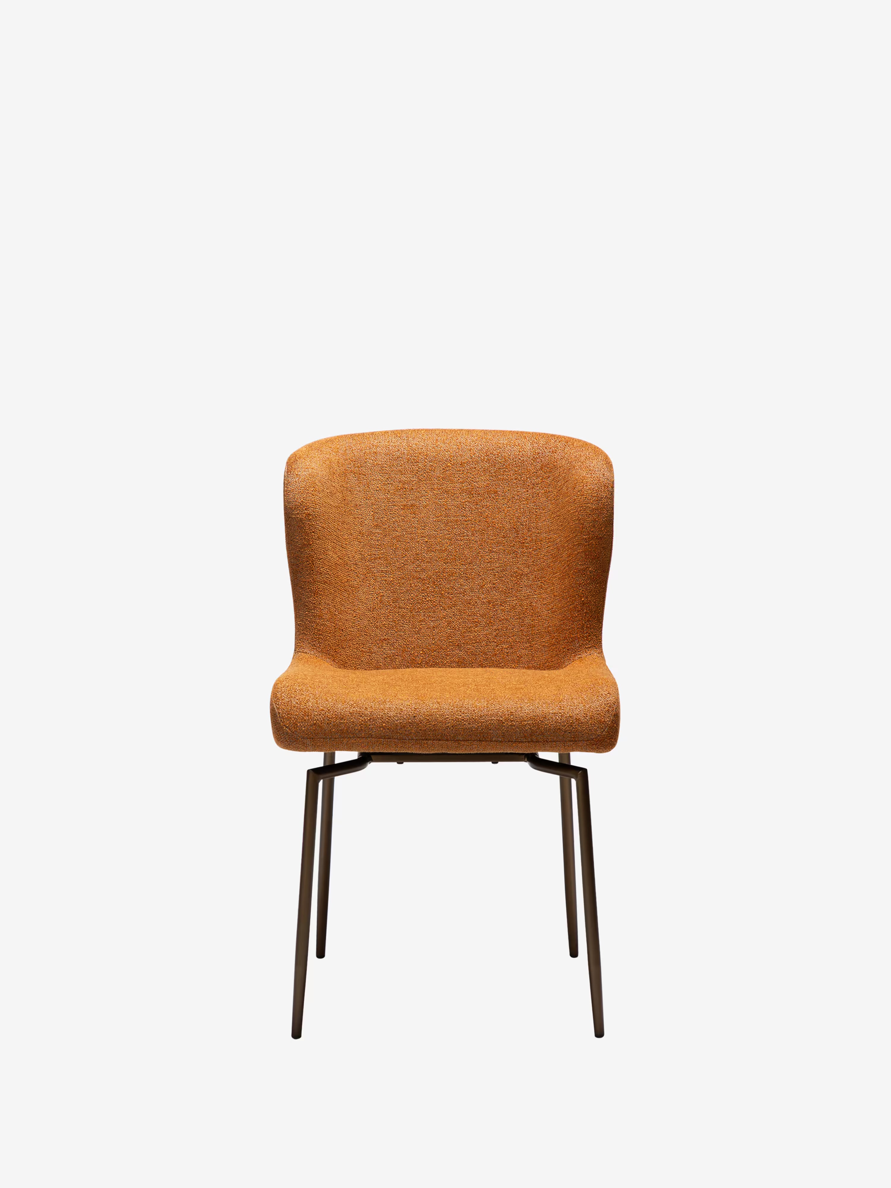 GLAM Chaise pivotante en tissu bouclé avec base en métal - design élégant et minimaliste