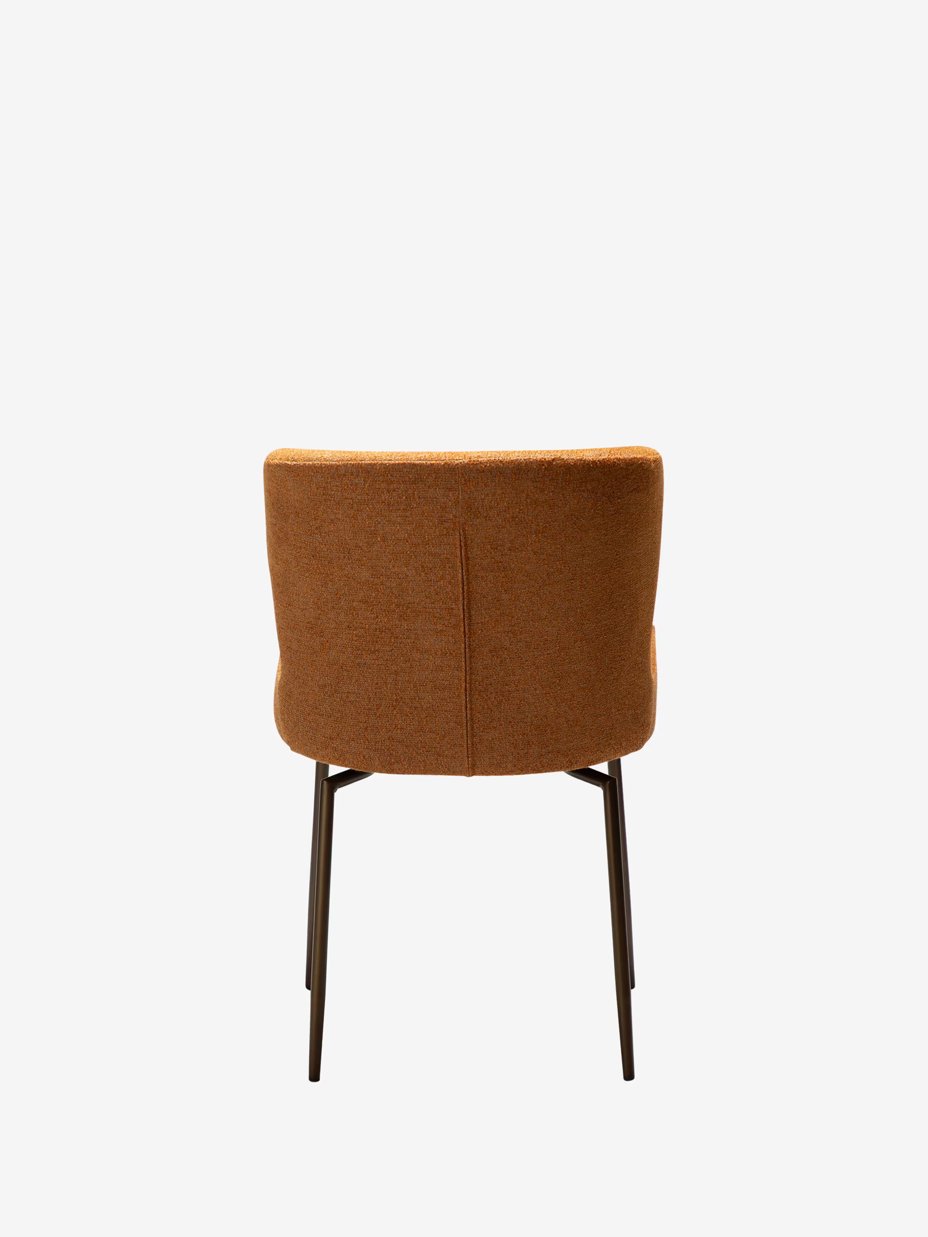 GLAM Chaise pivotante en tissu bouclé avec base en métal - design élégant et minimaliste