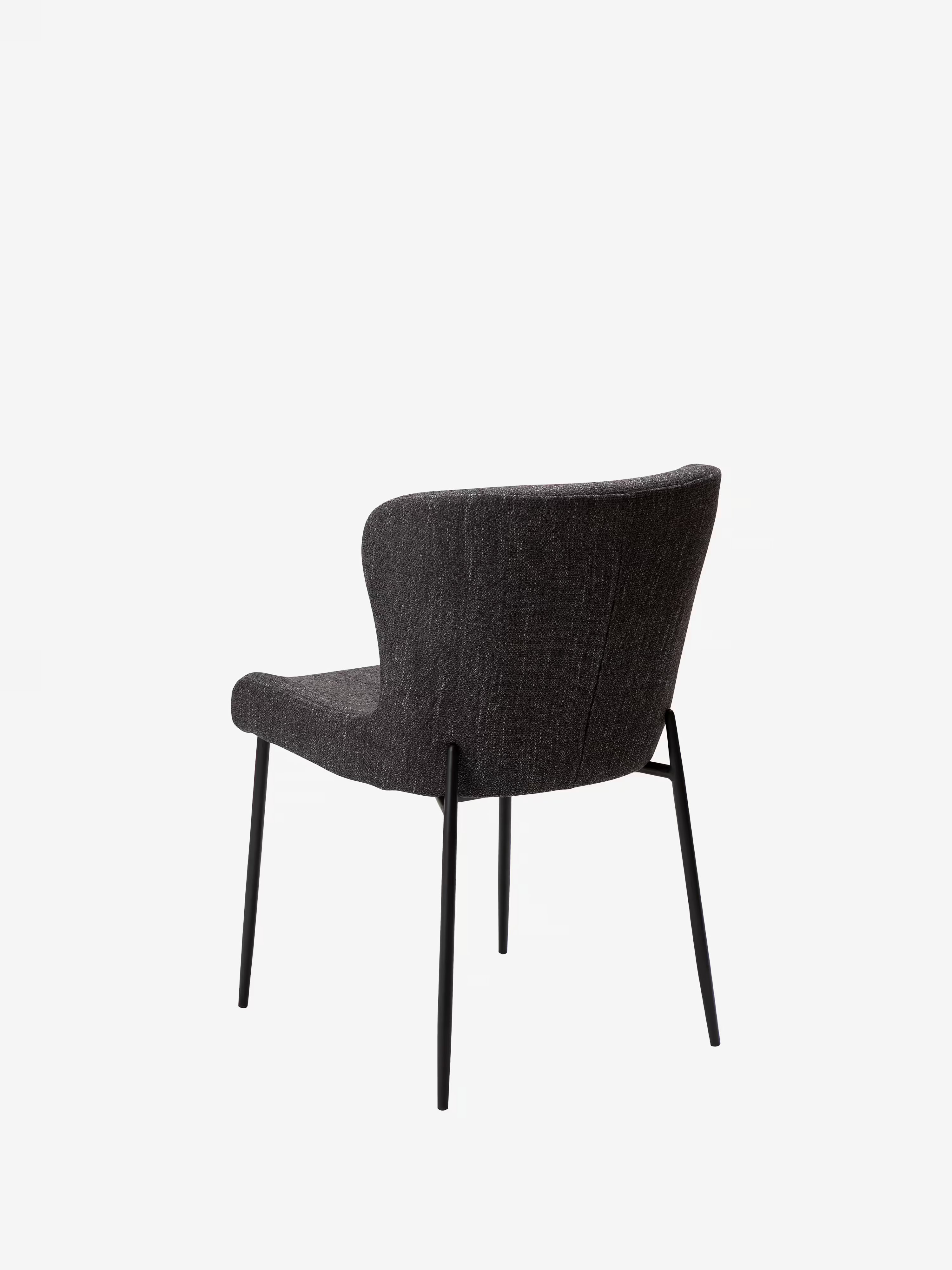 GLAM Chaise en tissu bouclé avec pieds en métal au caractère élégant