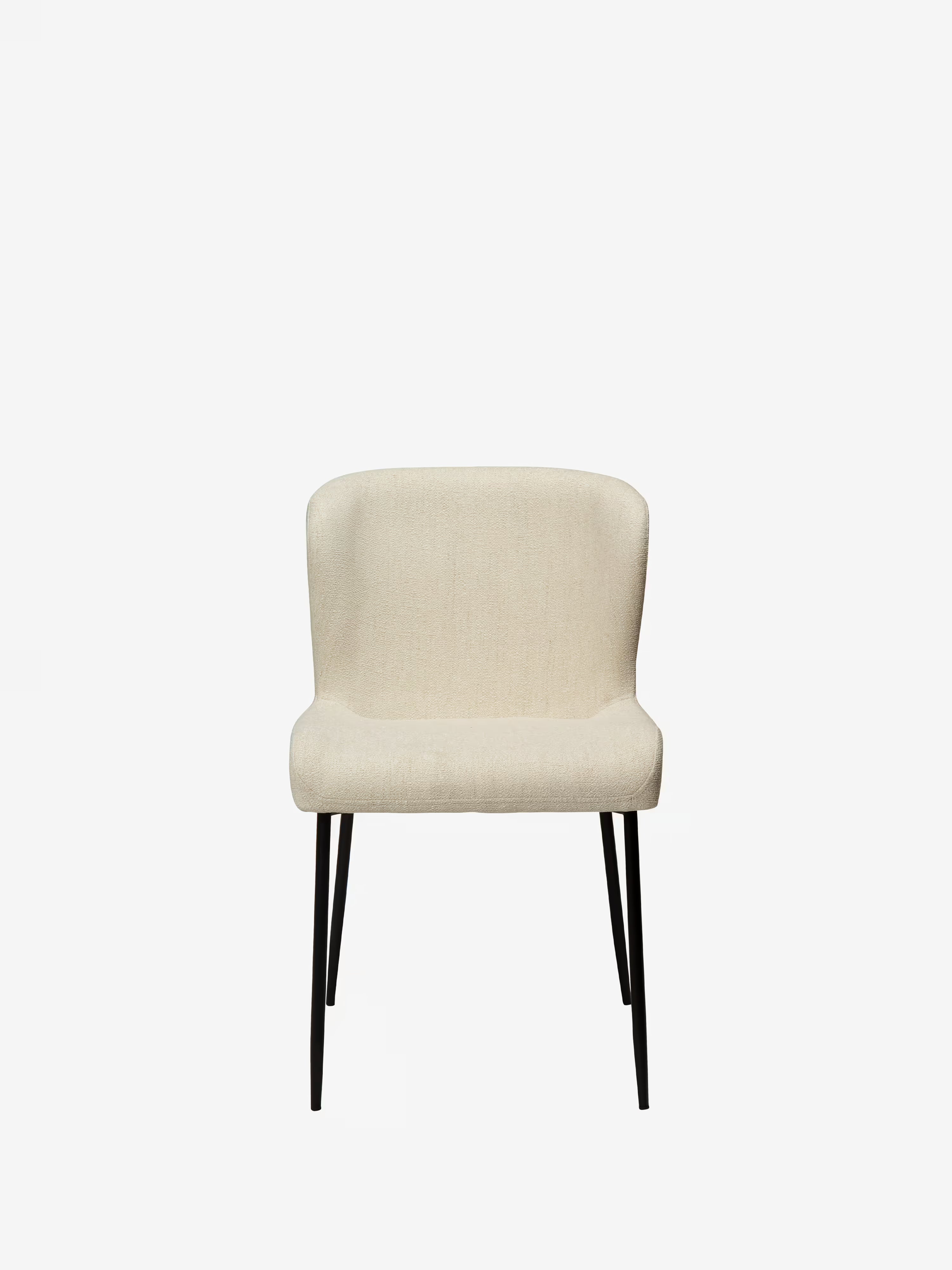 GLAM Chaise en tissu bouclé avec pieds en métal au caractère élégant