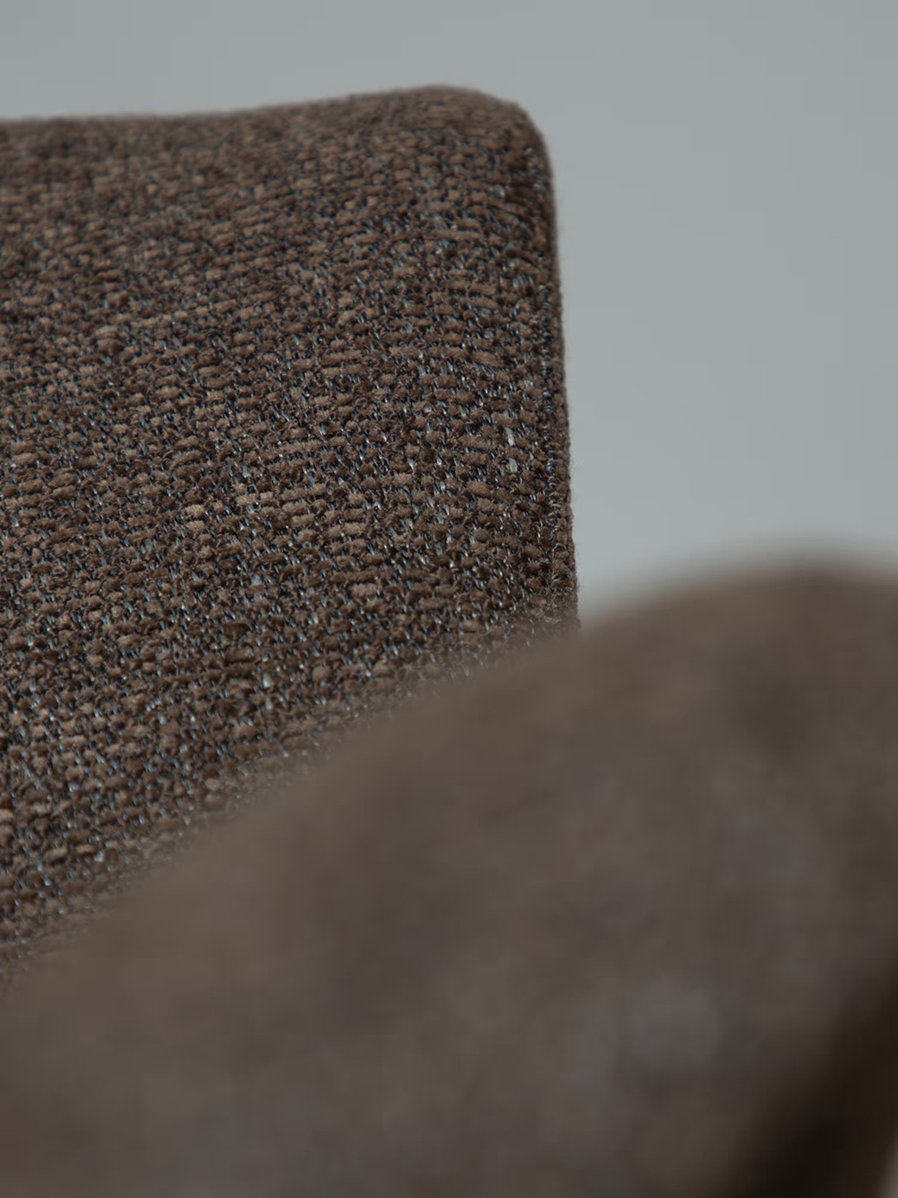 Glam Tabouret pivotant avec retour automatique - tissu bouclé avec base en métal