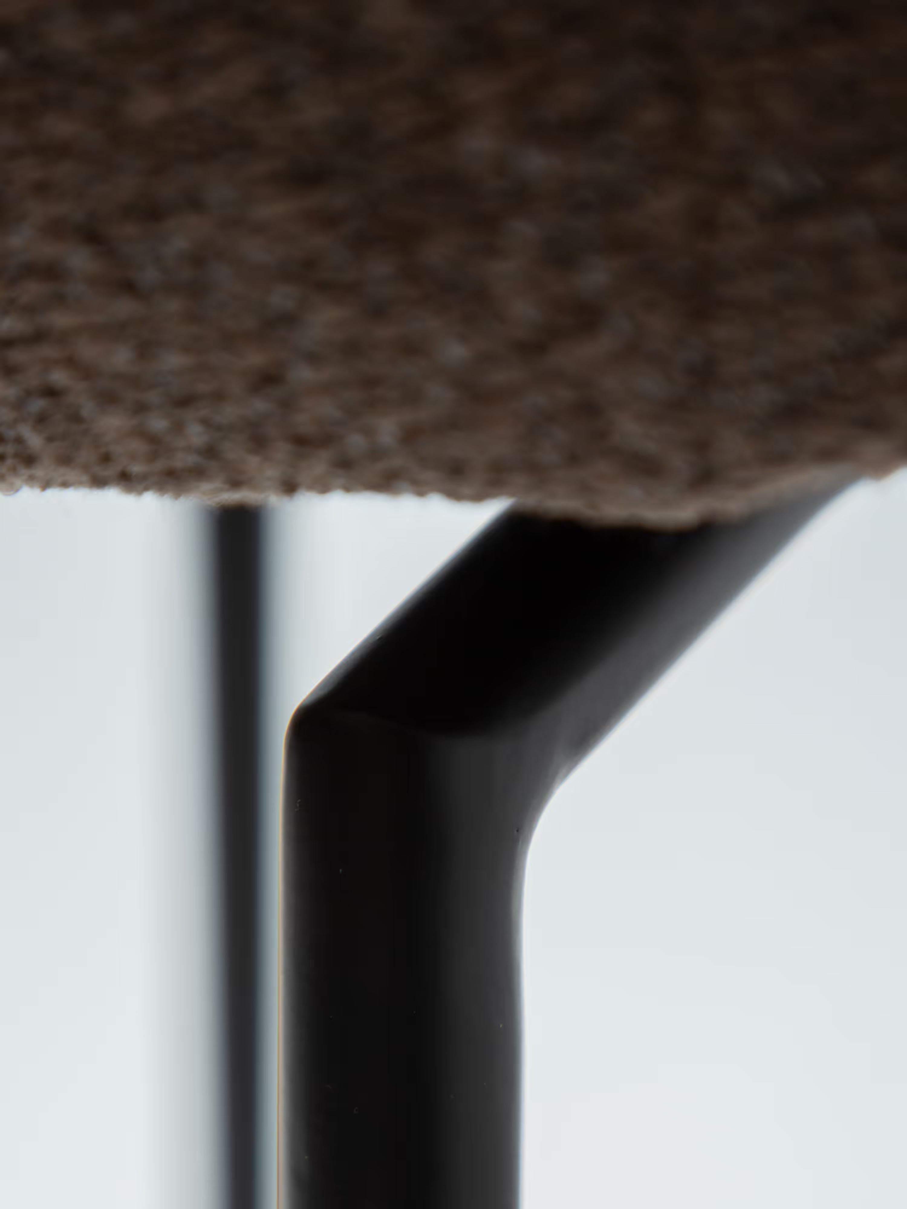 Glam Tabouret pivotant avec retour automatique - tissu bouclé avec base en métal