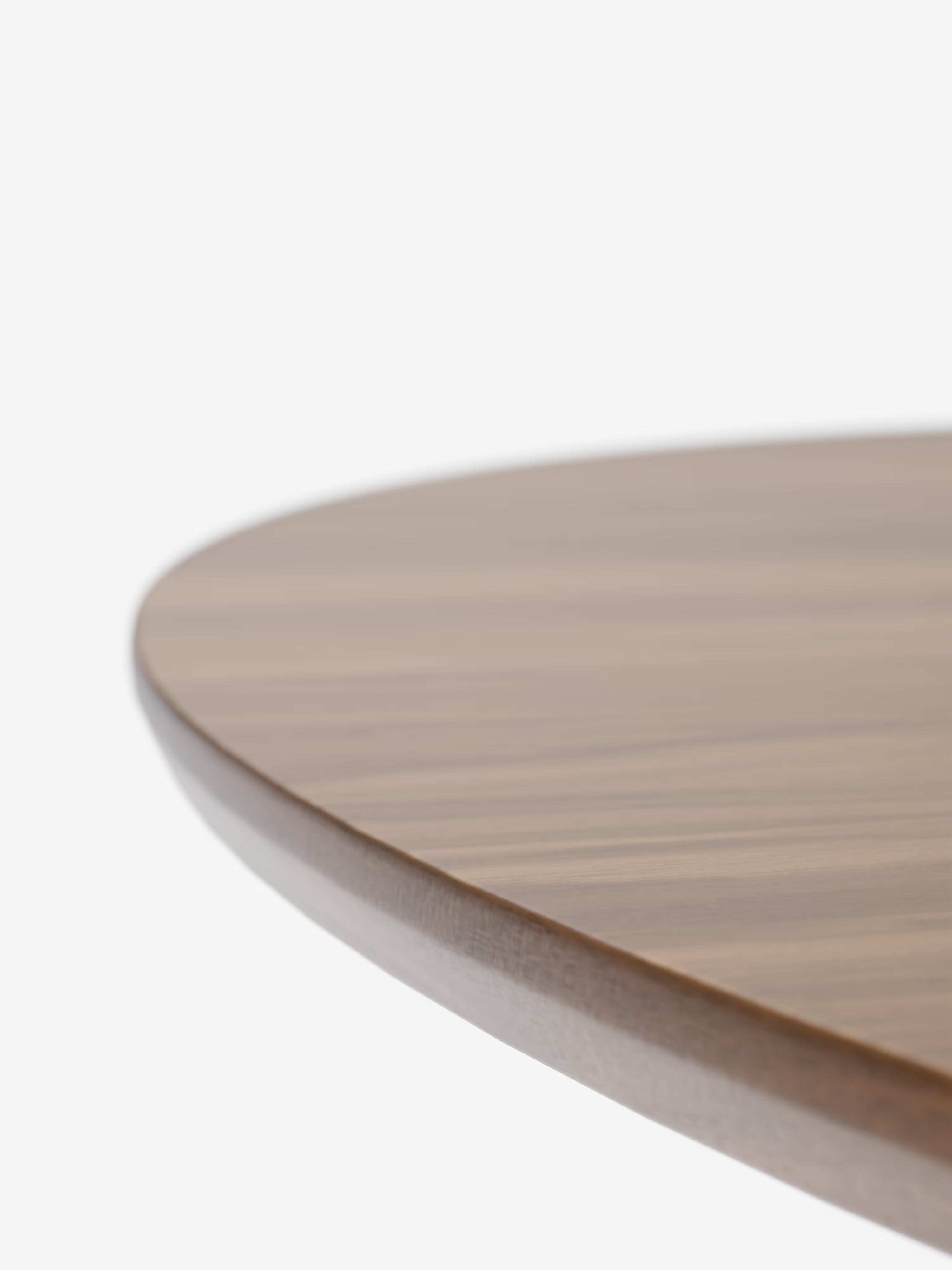 Habla Table ronde extensible avec plateau en bois teck – base en métal noir Ø 120 (L 160) cm