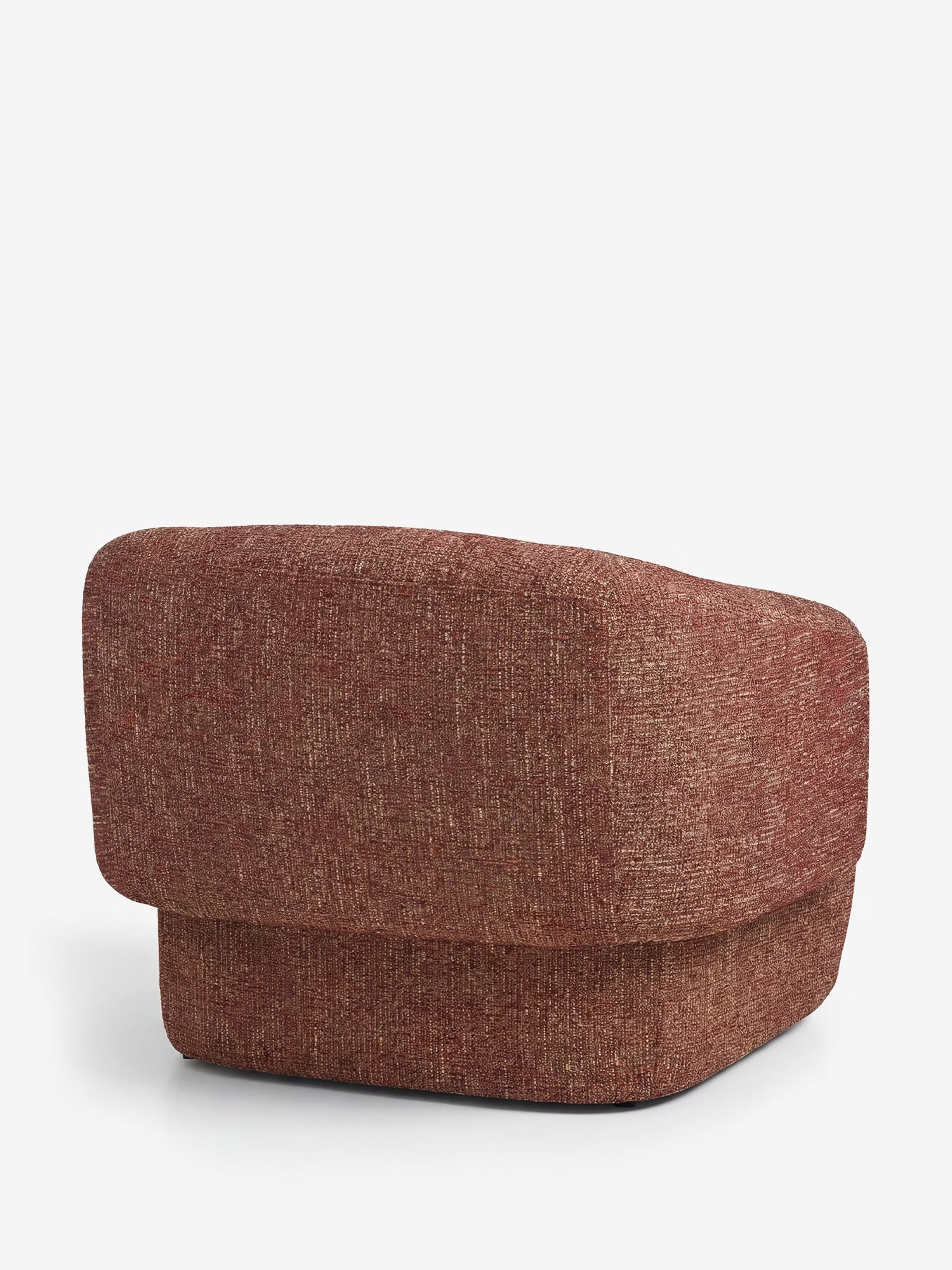 Hamilton Poltrona lounge imbottita FSC® 100% in tessuto Bouclé bourdeaux mix
