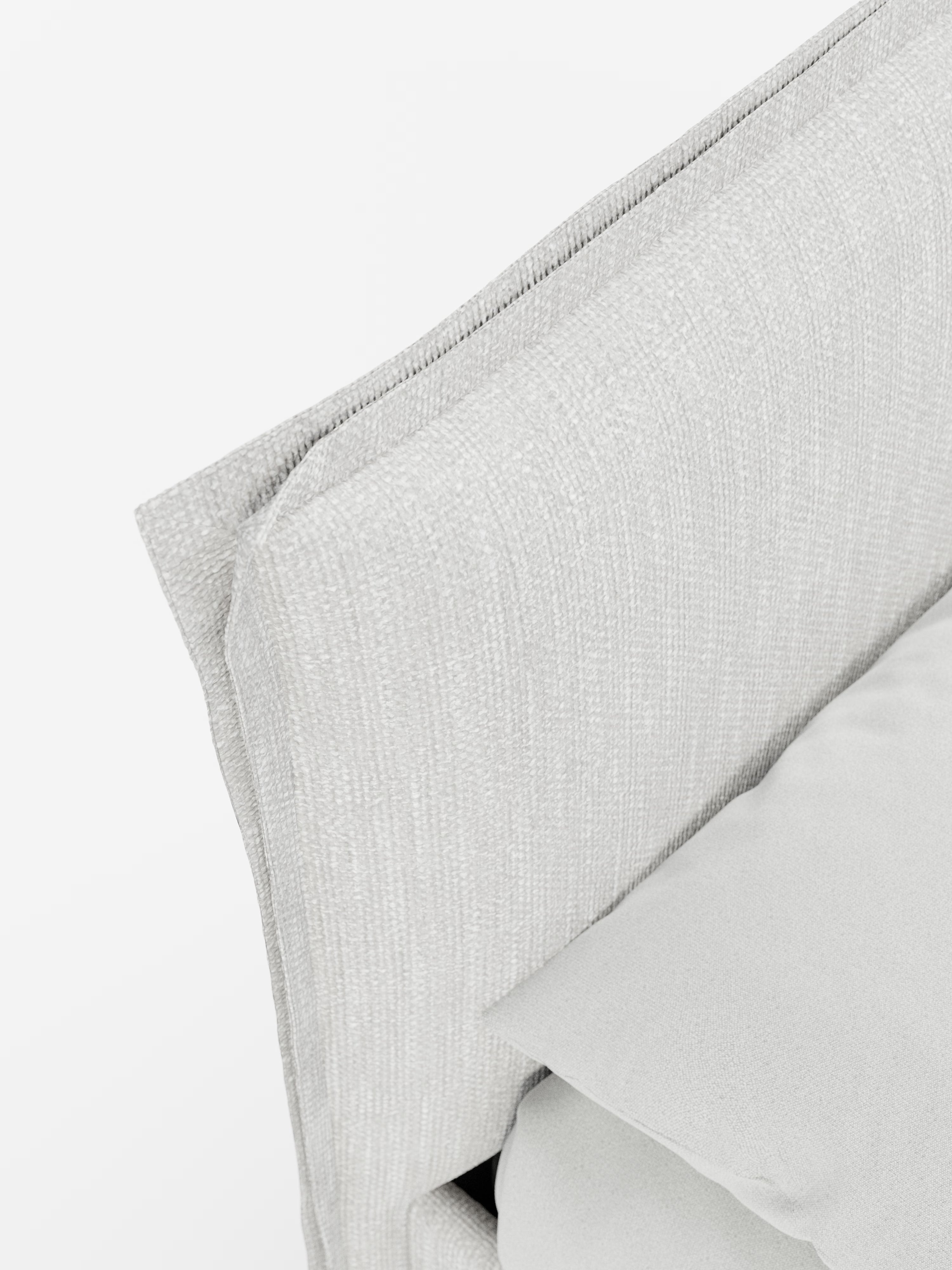 Hans Storage bed with minimal design in soft-touch flame fabric, waterproof