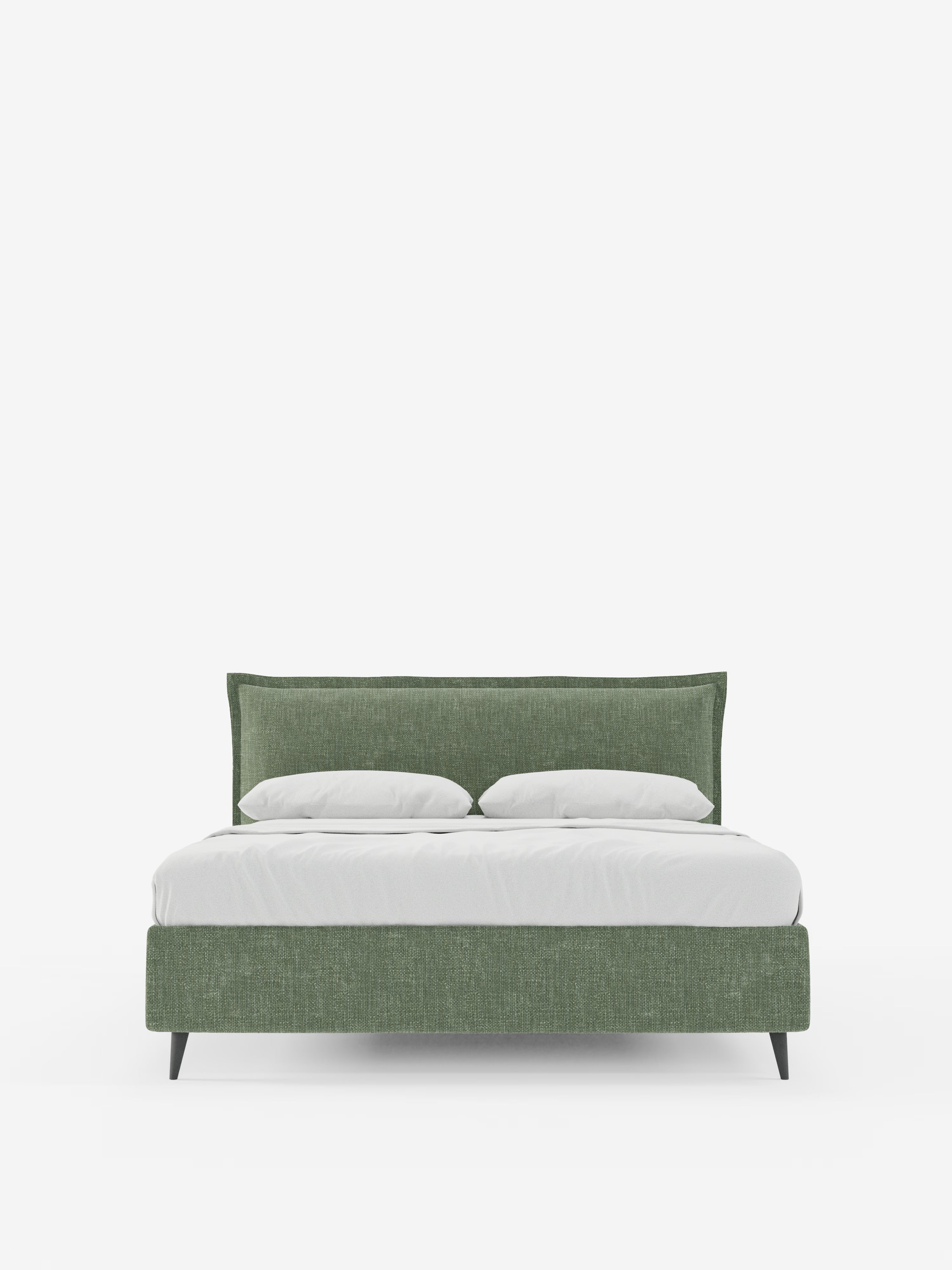 Hans Storage bed with minimal design in soft-touch flame fabric, waterproof