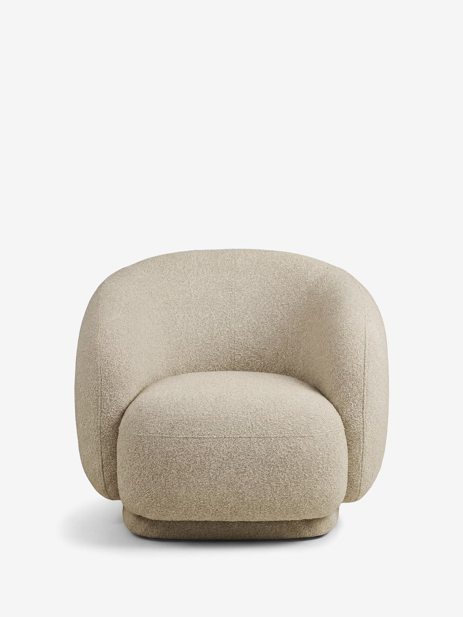 Hawkes Poltrona lounge girevole in tessuto sand - FSC® 100% design compatto e minimale