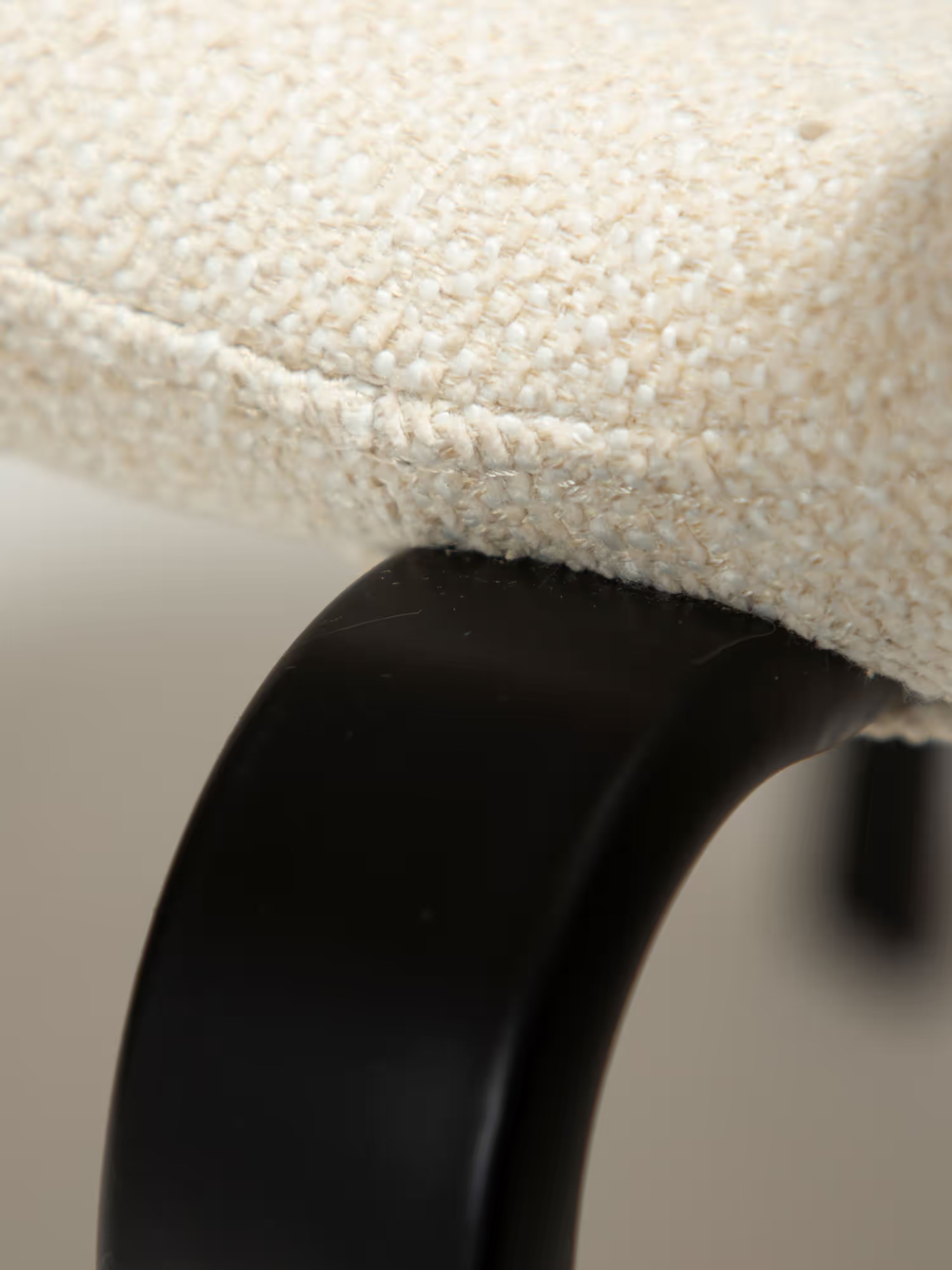 Heap Chaise moderne empilable - rembourrée en bouclé avec structure en métal