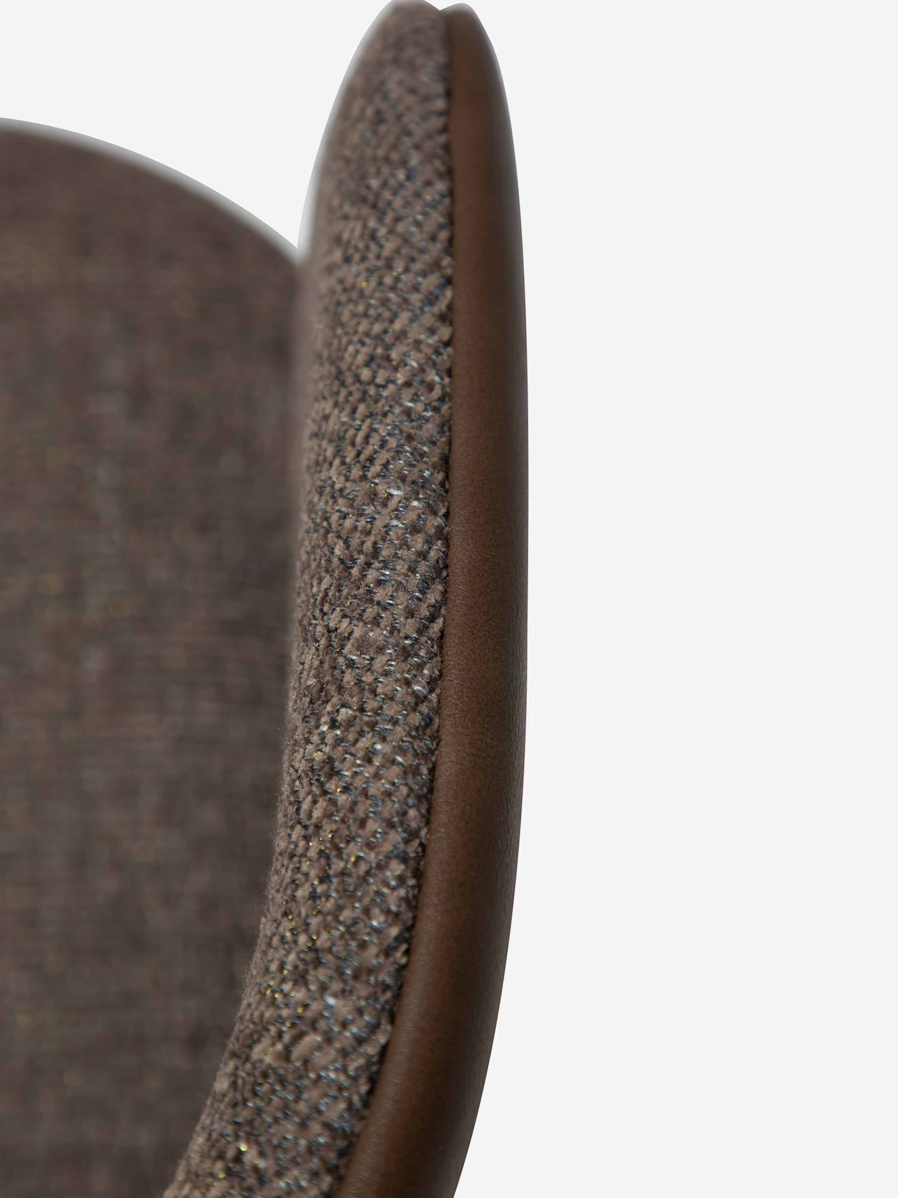 HEY Chaise avec accoudoirs en tissu bouclé et cuir synthétique avec pieds en métal