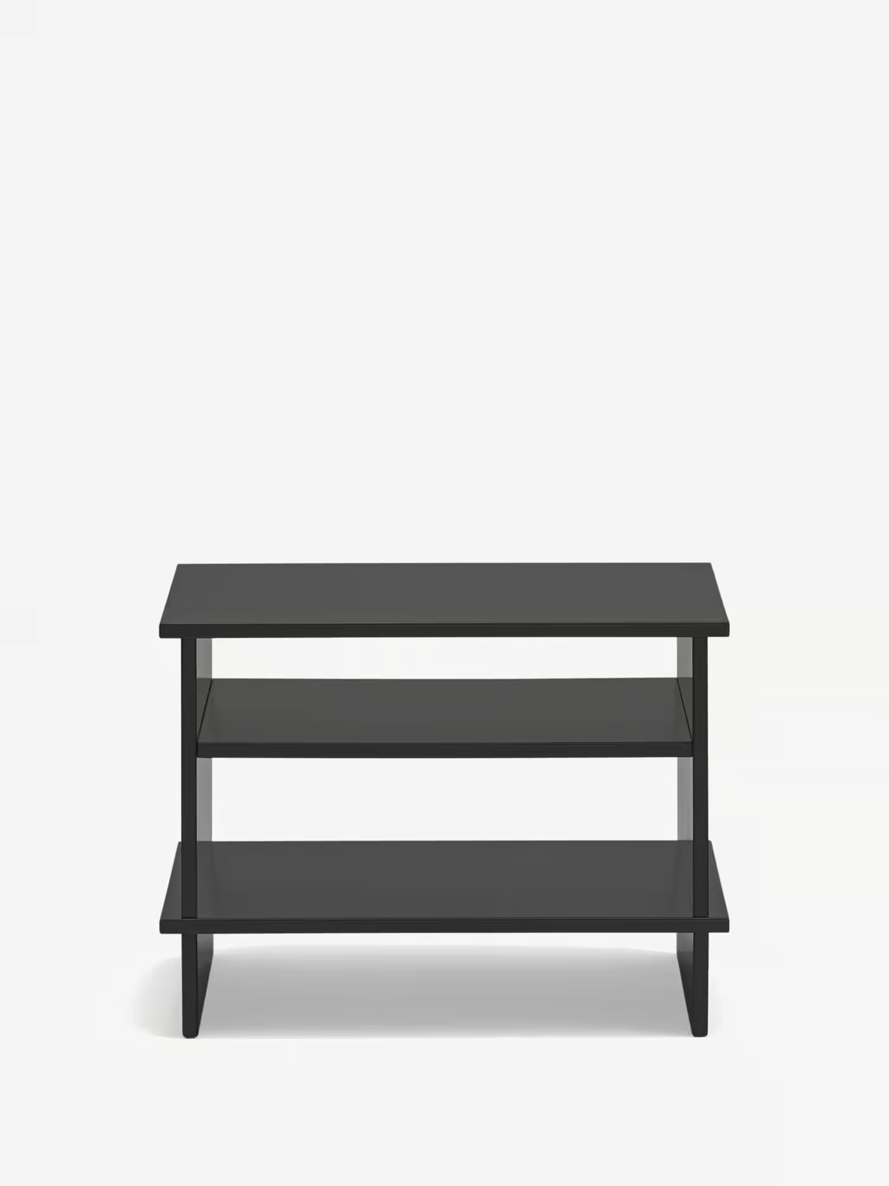 Inari comodino in mdf laccato nero - minimalismo giapponese 54 x 40 cm