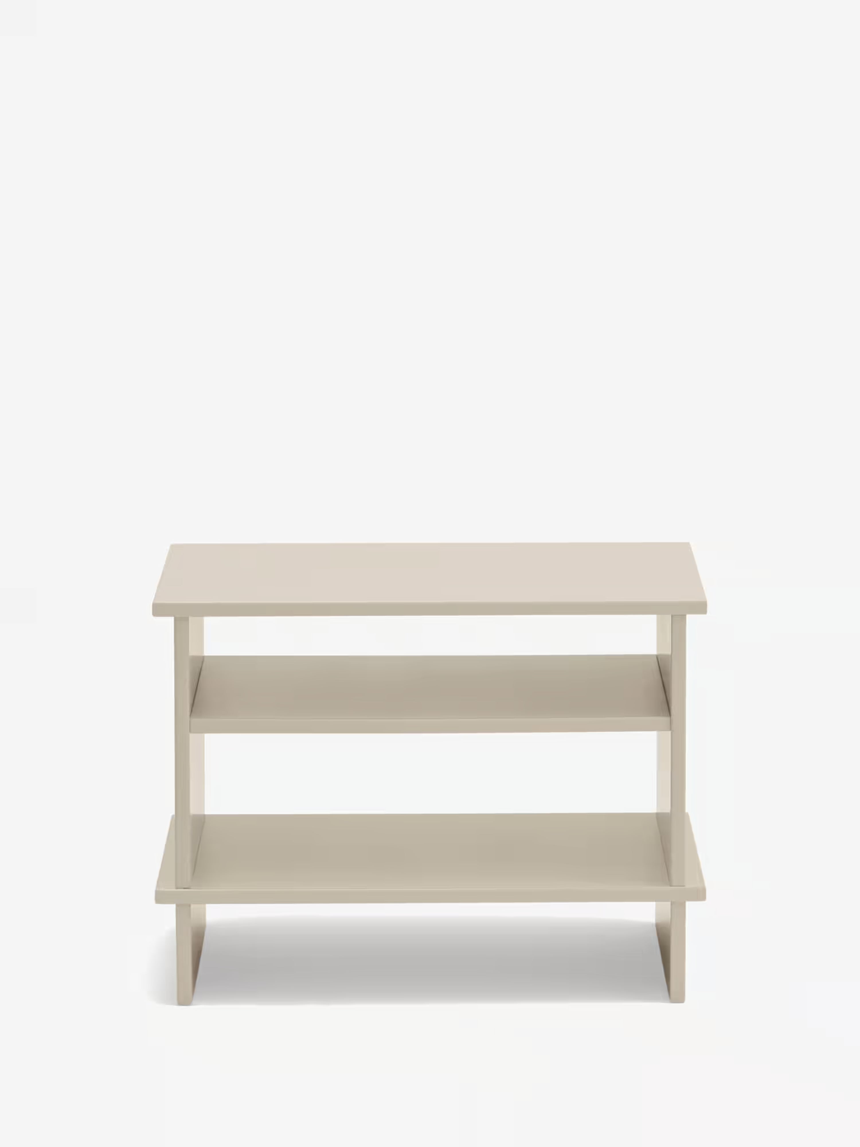 Inari comodino in mdf laccato sabbia - minimalismo giapponese 54 x 40 cm