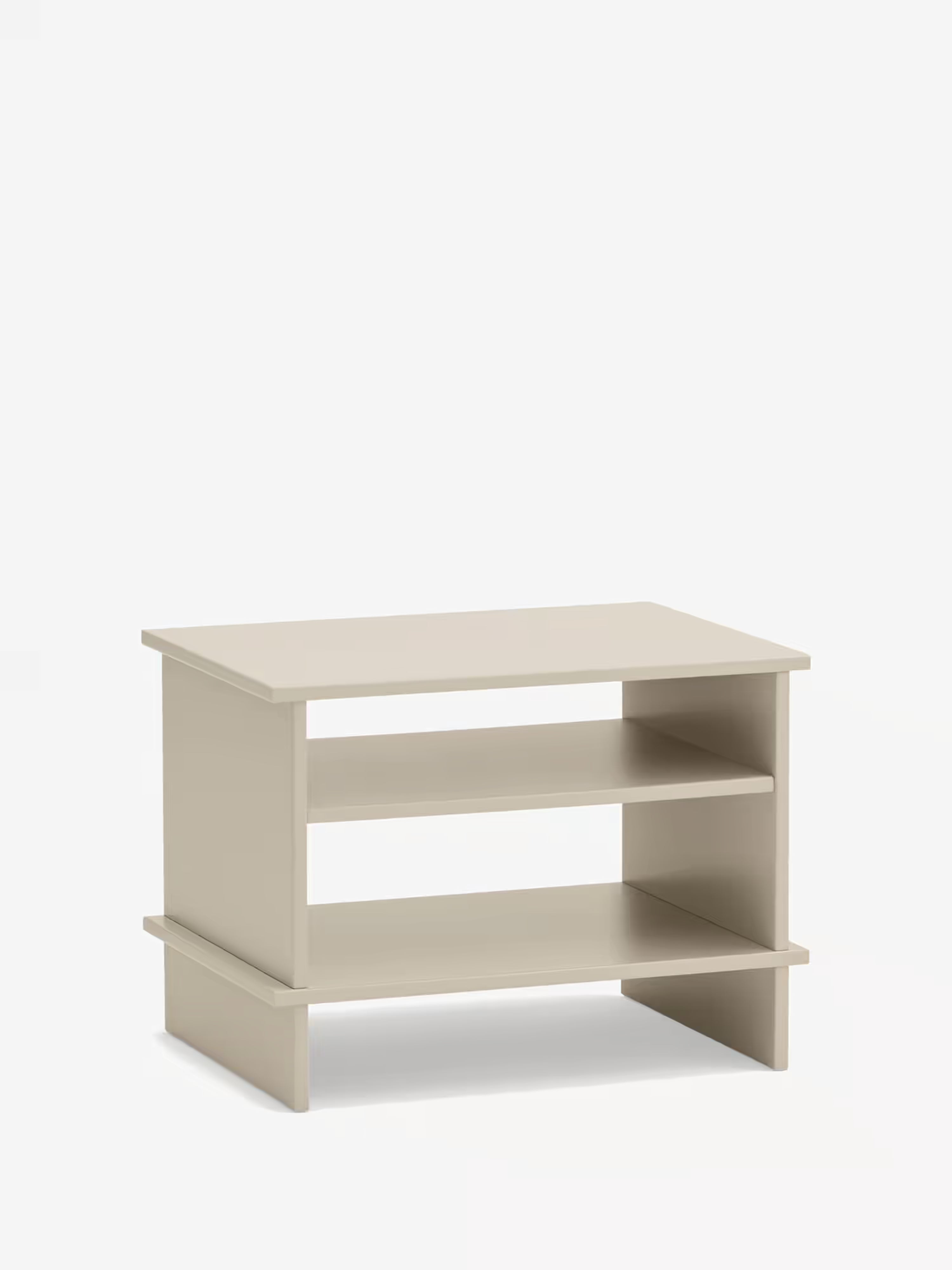 Inari comodino in mdf laccato sabbia - minimalismo giapponese 54 x 40 cm