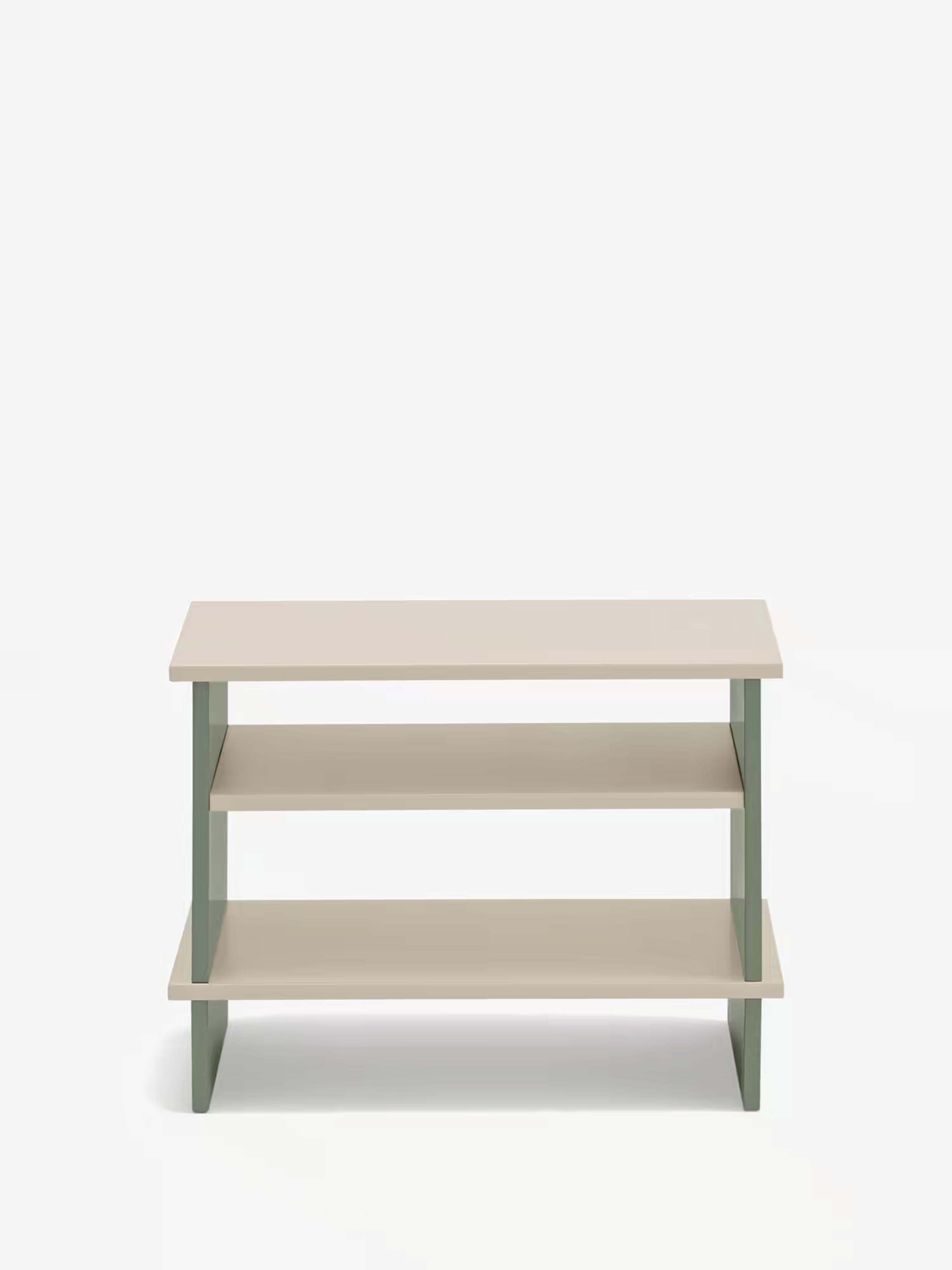 Inari Two-tone lacquered MDF nightstand - sand and green 54 x 40 cm