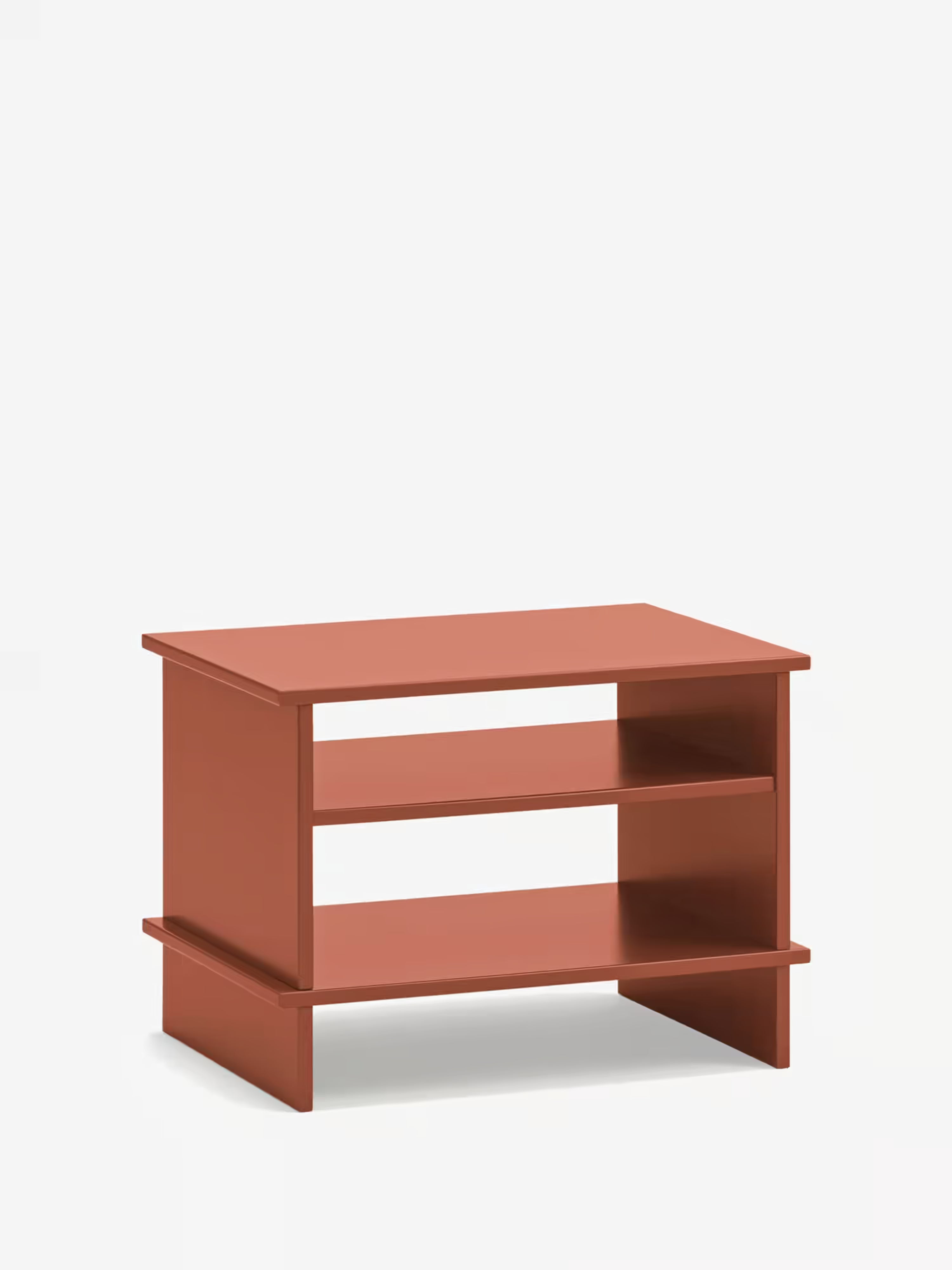 Inari comodino in mdf laccato terracotta - minimalismo giapponese 54 x 40 cm