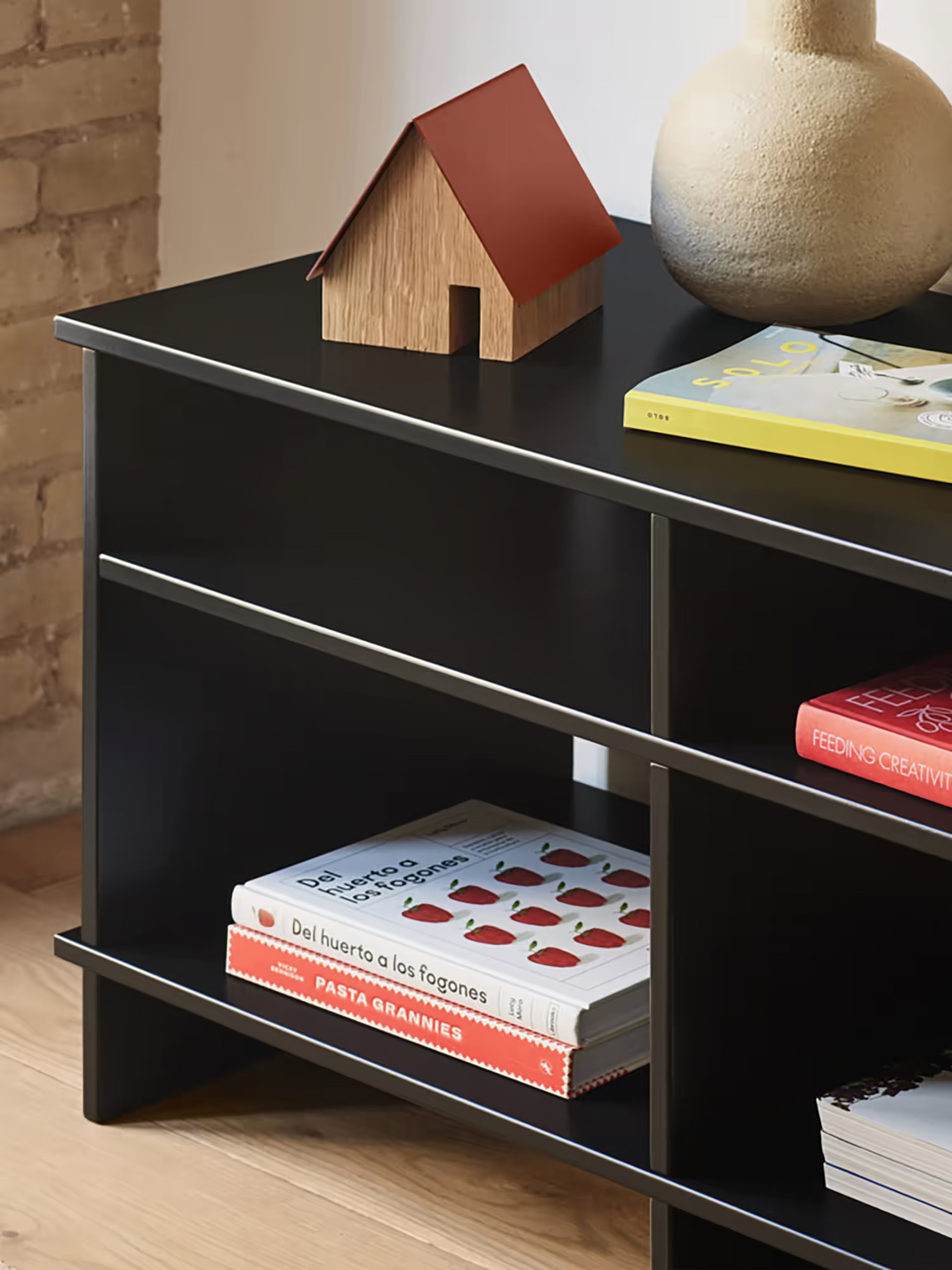 Inari mobile tv nero - design moderno e minimalismo giapponese 180 x 50 cm