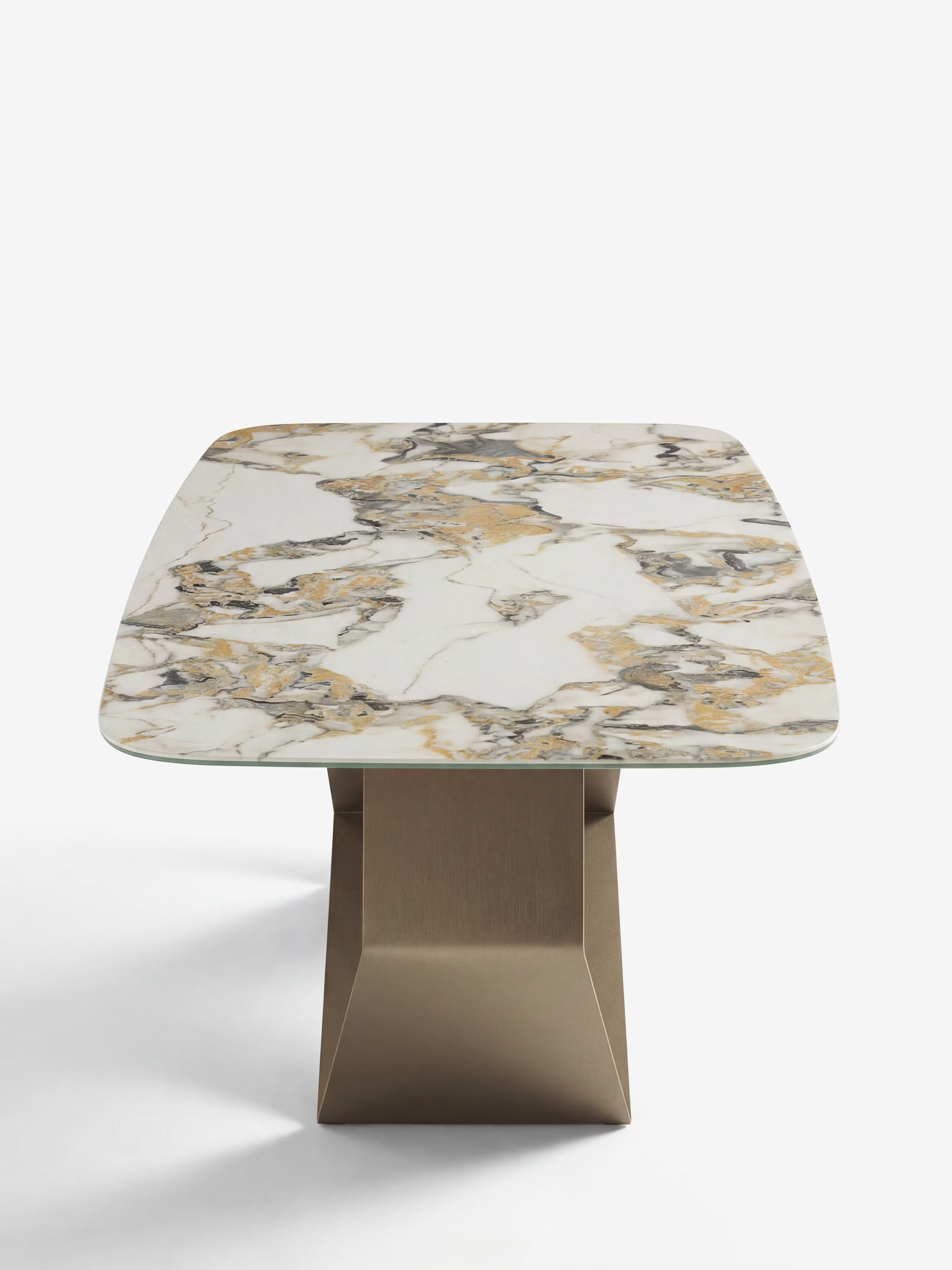 Karl mesa de comedor rectangular 210x110 cm con sobre de cerámica efecto mármol