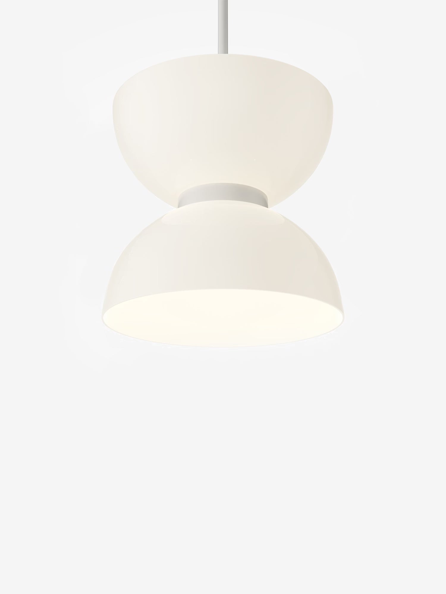 Kyoto Lámpara colgante de diseño en vidrio y metal disponible en tres acabados con LED integrado