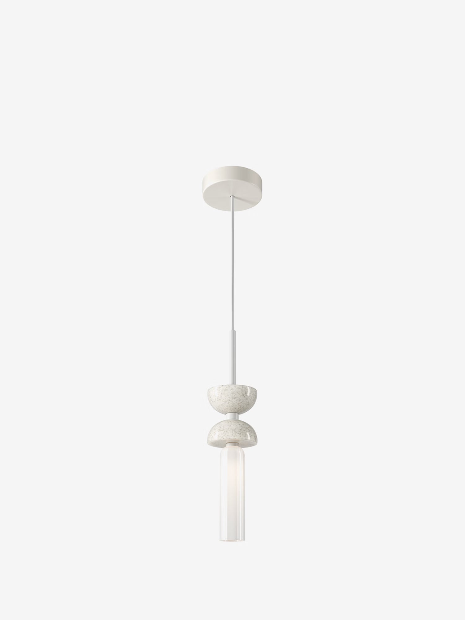 Kyoto Textured design pendant lamp - Japanese style in natural marble and glass