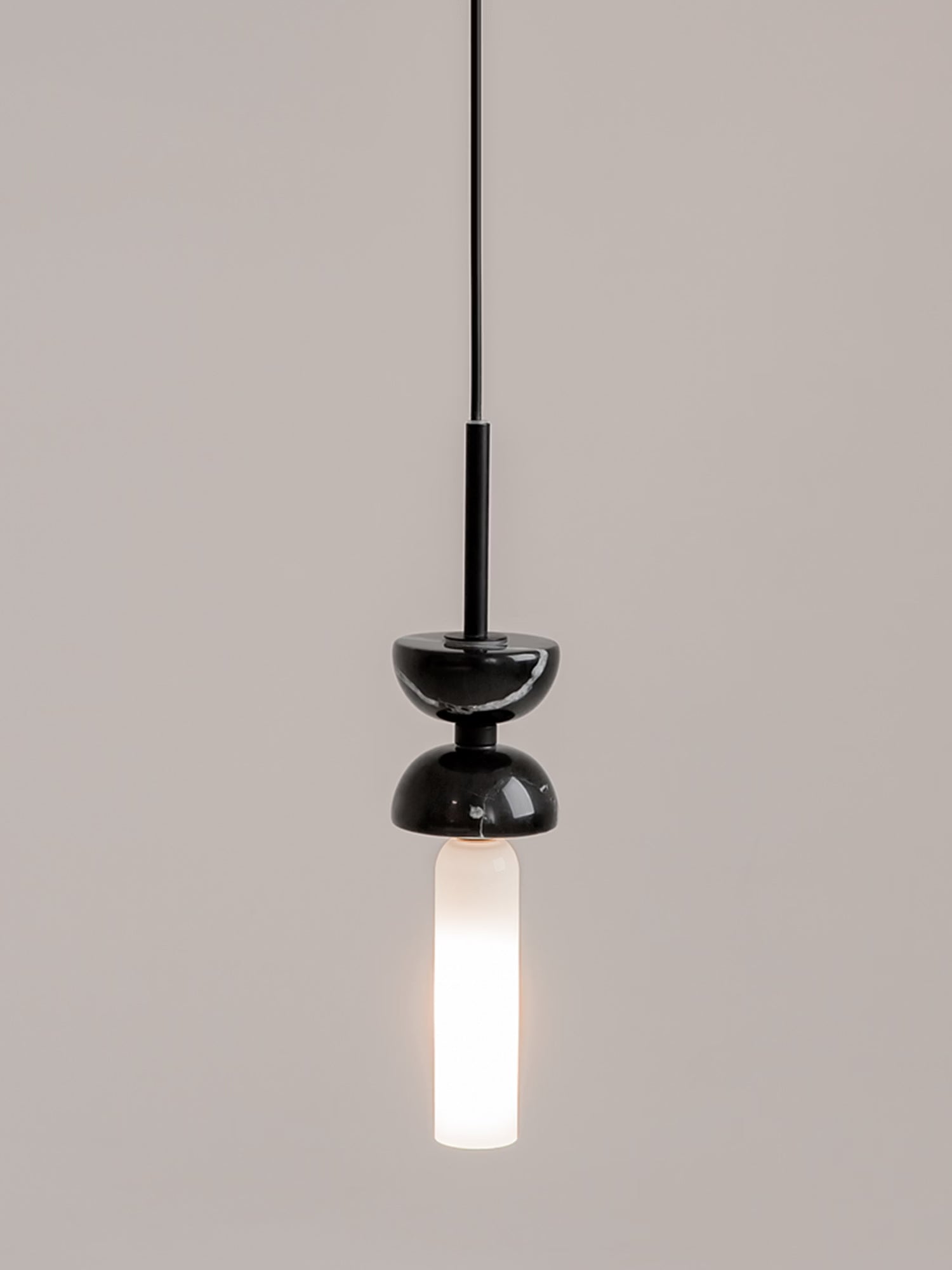 Kyoto Suspension au design matérique - style japonais en marbre naturel et verre