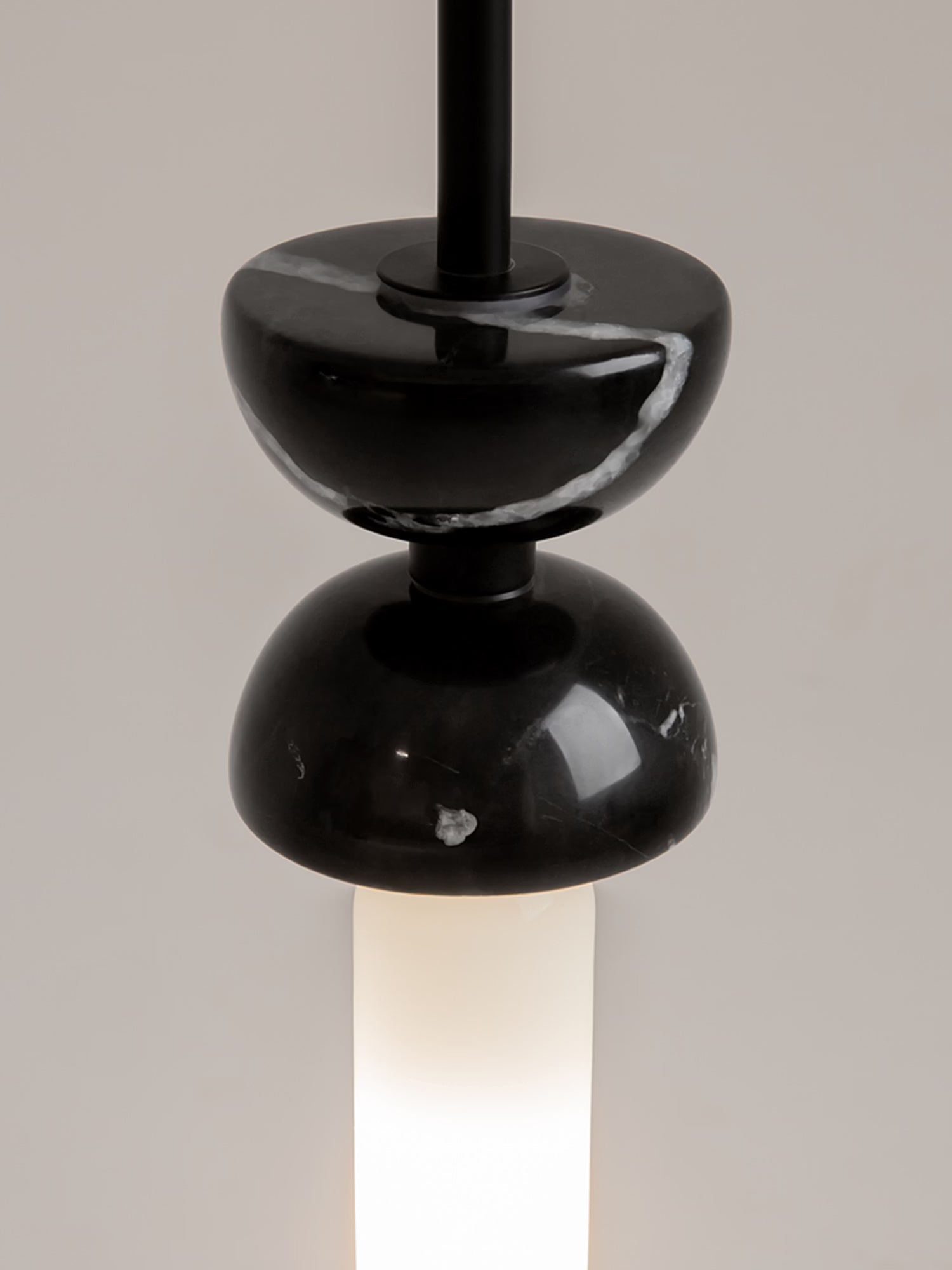 Kyoto Textured design pendant lamp - Japanese style in natural marble and glass